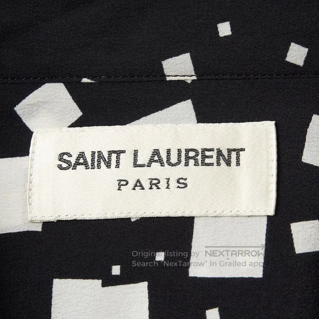 Saint Laurent Paris Saint Laurent Men's Square-Patterned Shirt. Size US XS / EU 42 / 0 - 6 Thumbnail