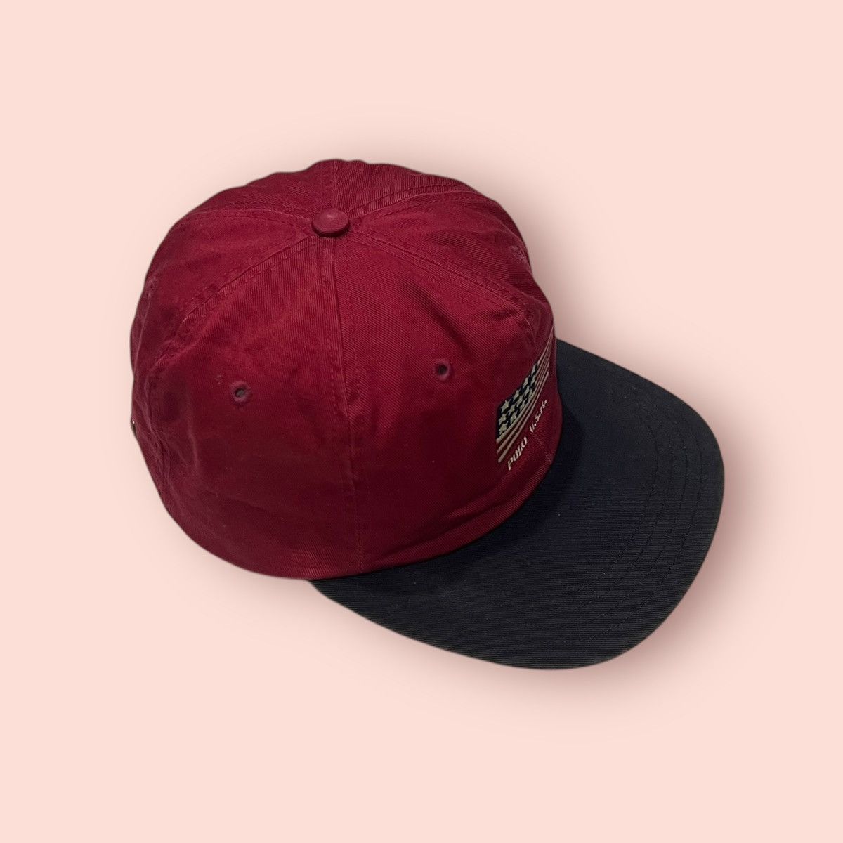 Polo Ralph Lauren × Ralph Lauren VINTAGE POLO USA EMBROIDERED FLAG LOGO STRAPBACK CAP Size ONE SIZE - 10 Thumbnail