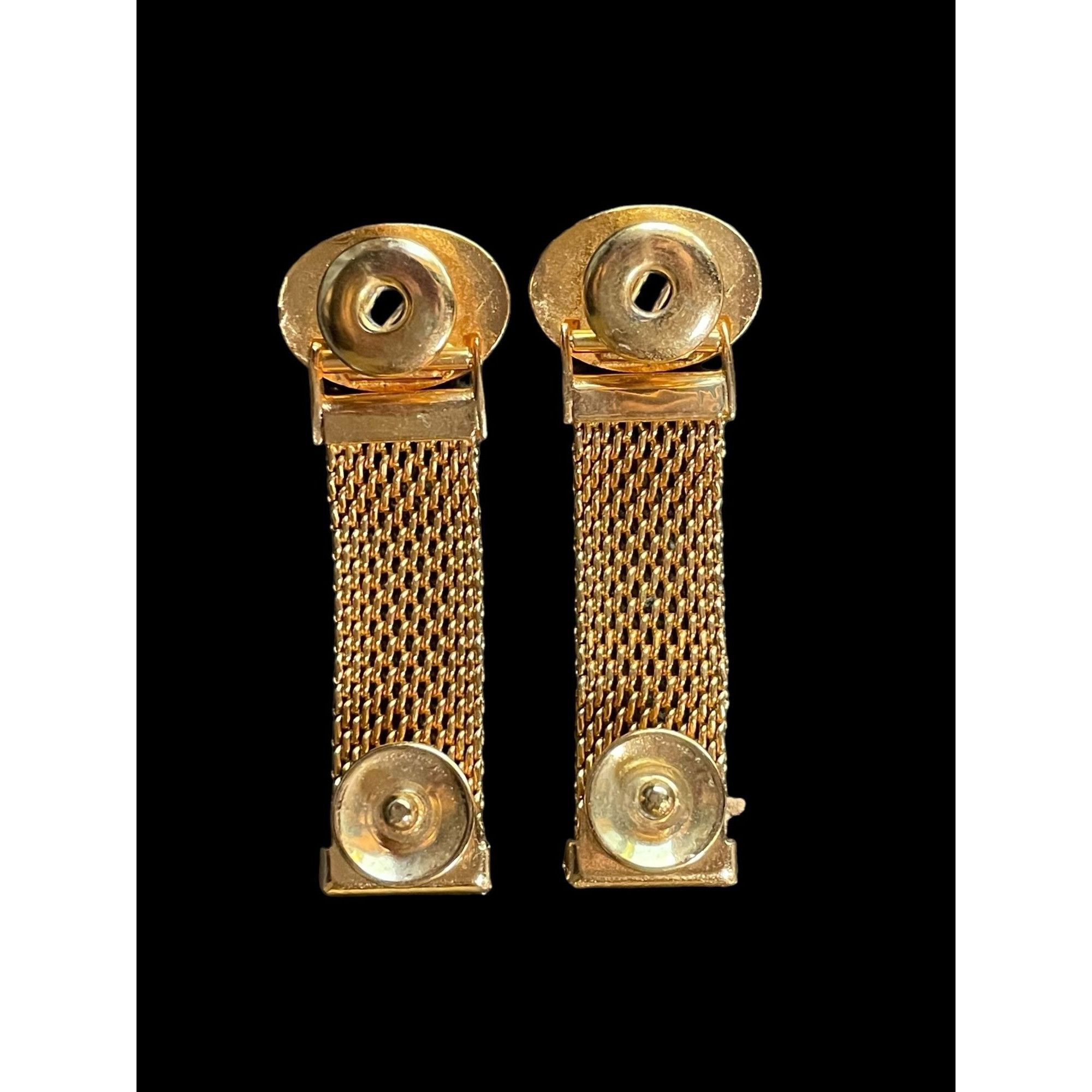 Jewelry × Vintage Vintage Oval Gold Tone Cufflinks Clasps and Tie Pin Size ONE SIZE - 5 Thumbnail