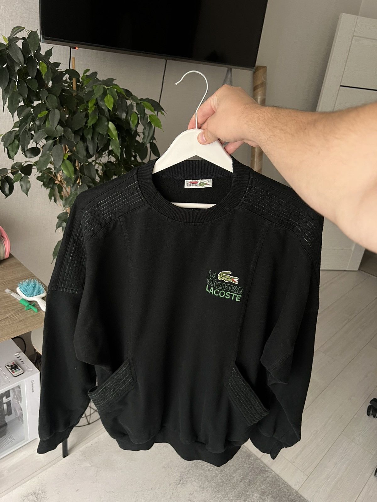 Lacoste 🐊 Y2K Lacoste Vintage Sweatshirt 🇫🇷 Made In France Black XL Size US XL / EU 56 / 4 - 11 Thumbnail