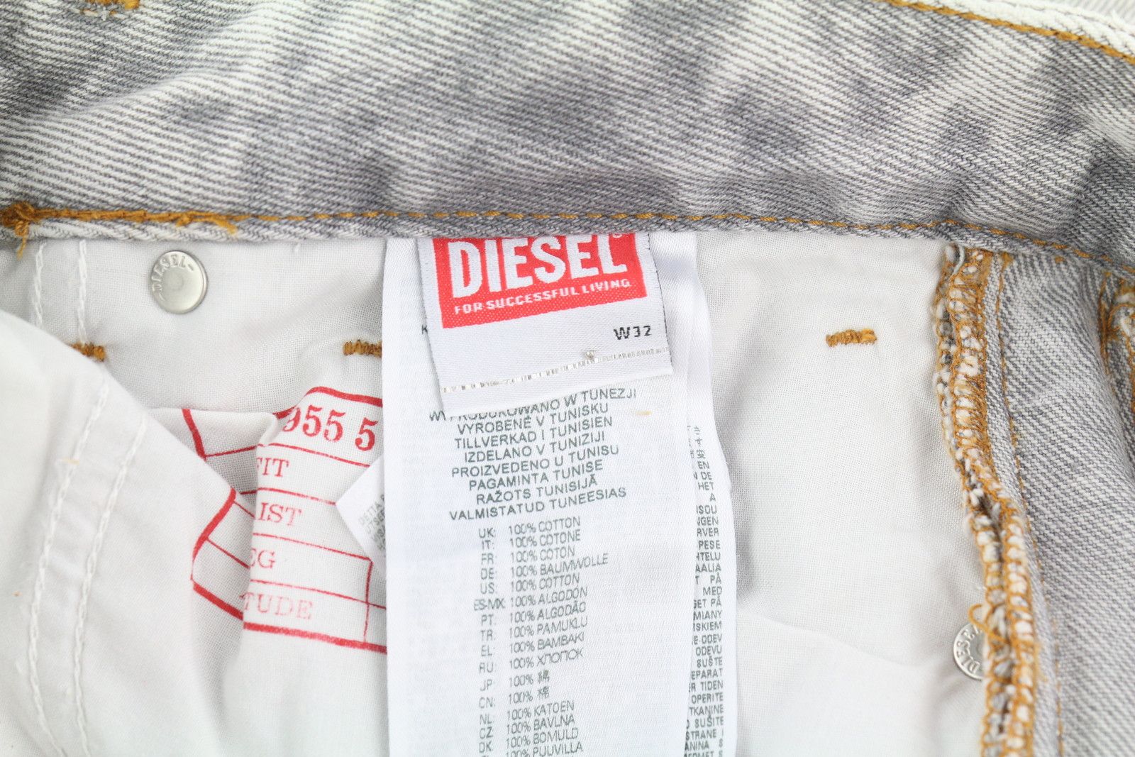 Diesel 1955-FS2 007F8 W32/L34 Side Zip Regular Straight 85389 Size US 32 / EU 48 - 9 Thumbnail