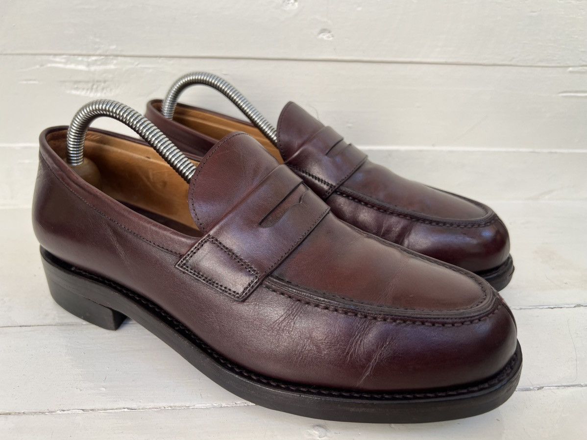 Carmina Carmina Burgundy Penny Loafer Split Toe Shoes Rubber Sole Size US 8 / EU 41 - 1 Thumbnail