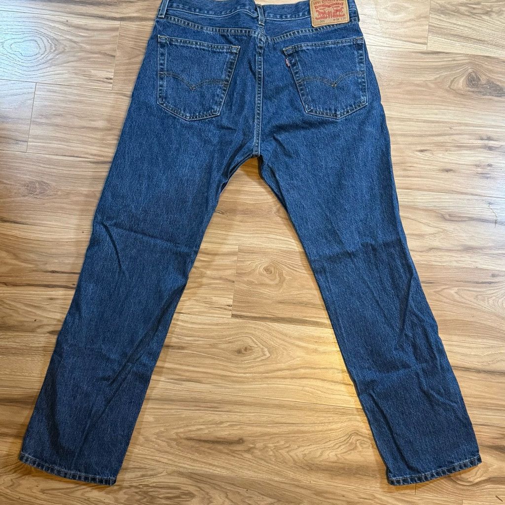 Levi's Levi’s Men’s 505 Jeans W34 L30 Blue Straight Size US 34 / EU 50 - 2 Thumbnail