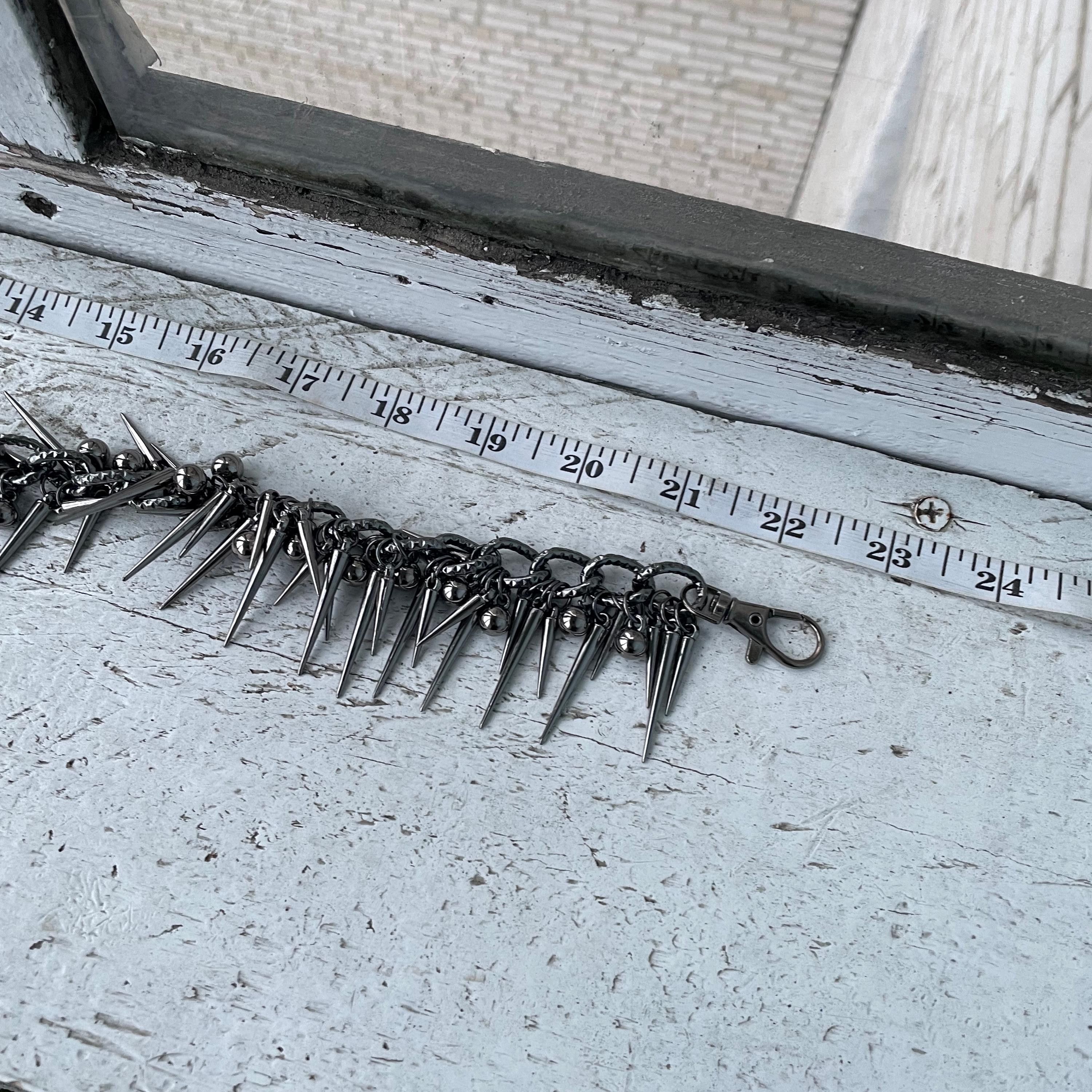 Other Avant Garde Gothic Punk Spiked Choker Necklace y2k Rare Size ONE SIZE - 2 Thumbnail
