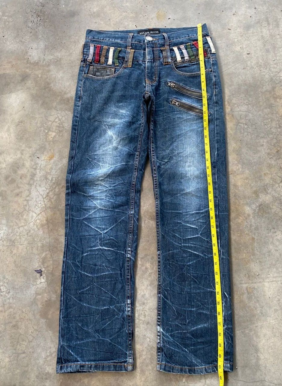 If Six Was Nine 💥Best Offer💥Vintage Nylaus Double Waist Distressed Denim Size US 32 / EU 48 - 3 Thumbnail