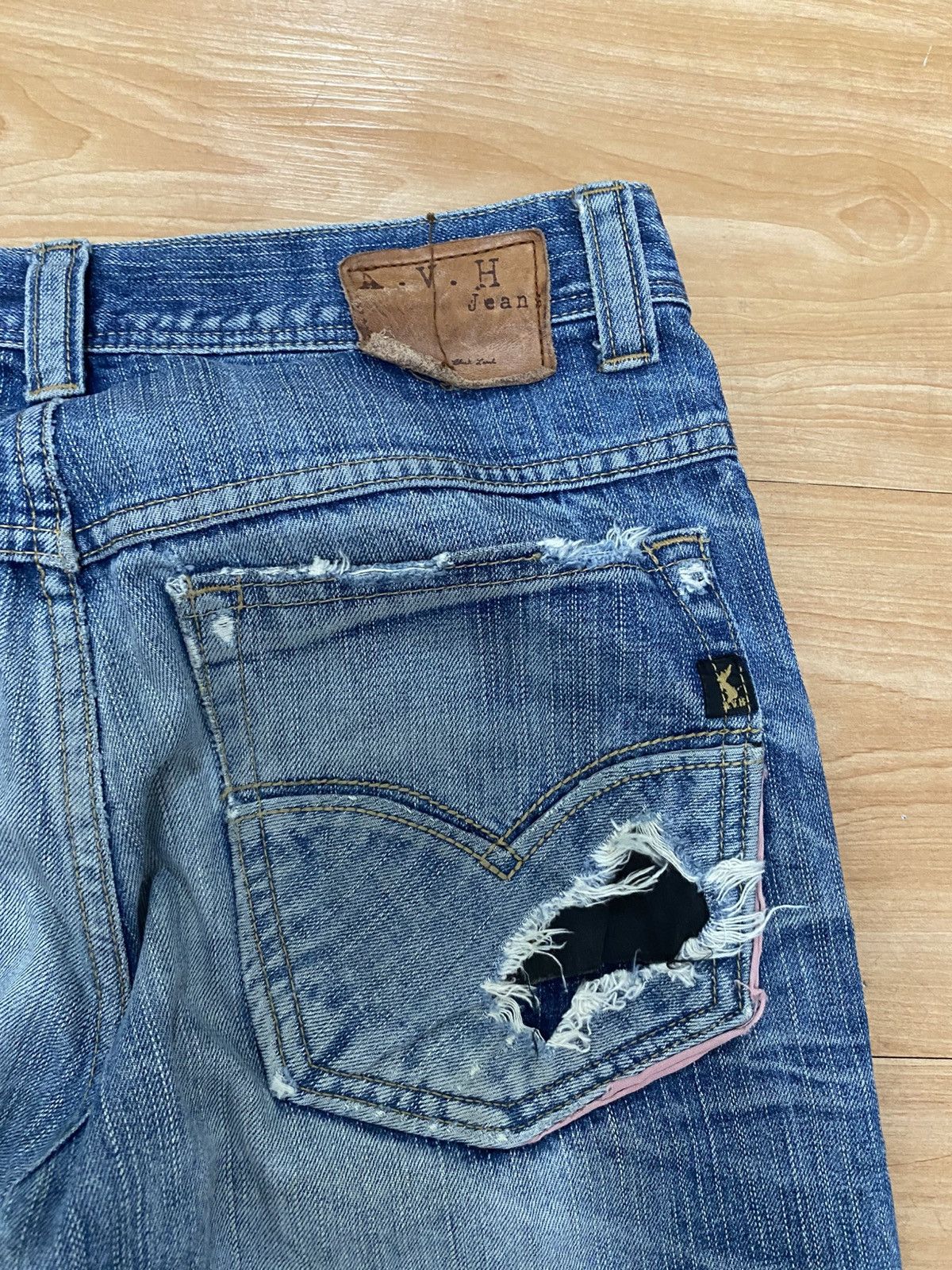 Seditionaries Japanase brand a.v.h jeans distressed denim faded Size US 32 / EU 48 - 12 Thumbnail