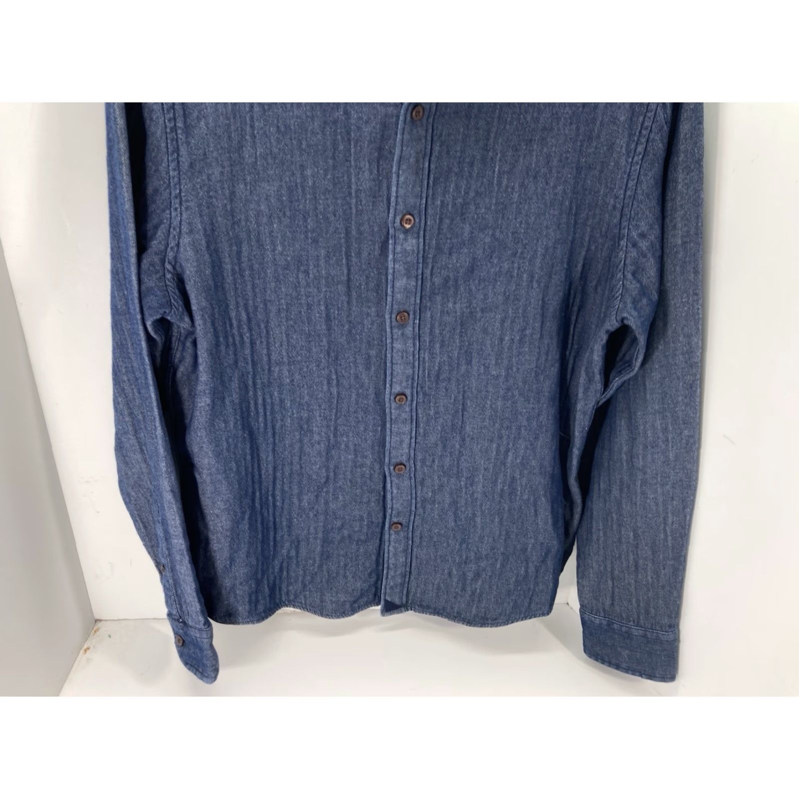 UNTUCKit UNTUCKit Shirt Men Large Blue Button Flannel Lined Long Sleeve Cotton Slim Fit Shirt Size US L / EU 52-54 / 3 - 3 Thumbnail