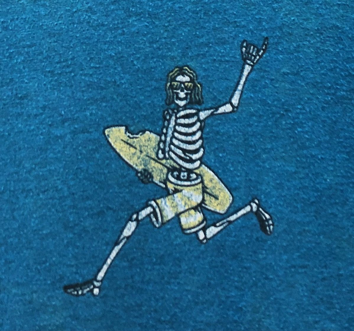 Vintage Vintage Call Your Mother Good Vibes Skeleton Surfer T-Shirt Size US M / EU 48-50 / 2 - 4 Thumbnail