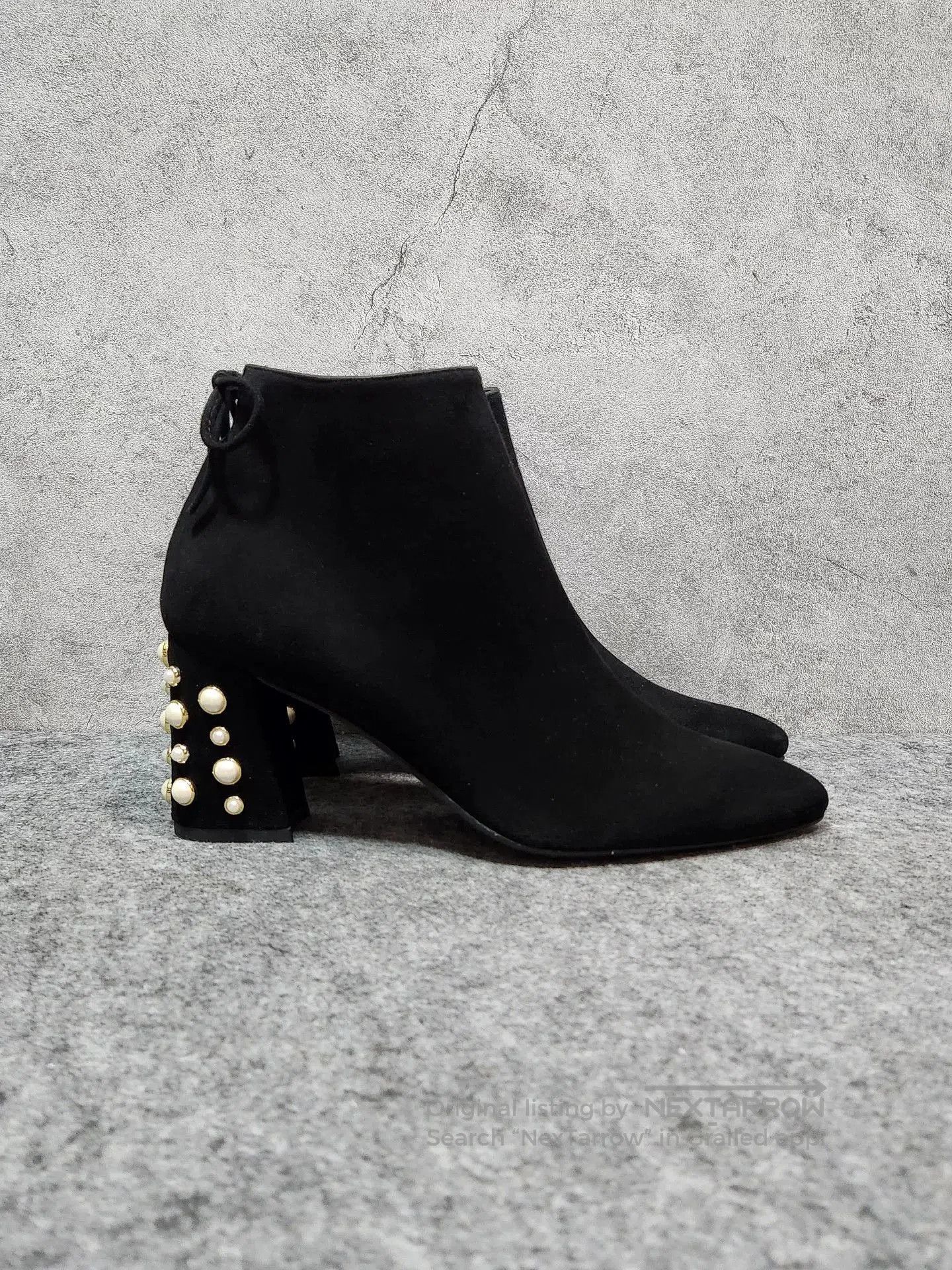 Stuart Weitzman Stuart Weitzman Black Suede Short Boots. Size US 8.5 / IT 38.5 - 3 Thumbnail