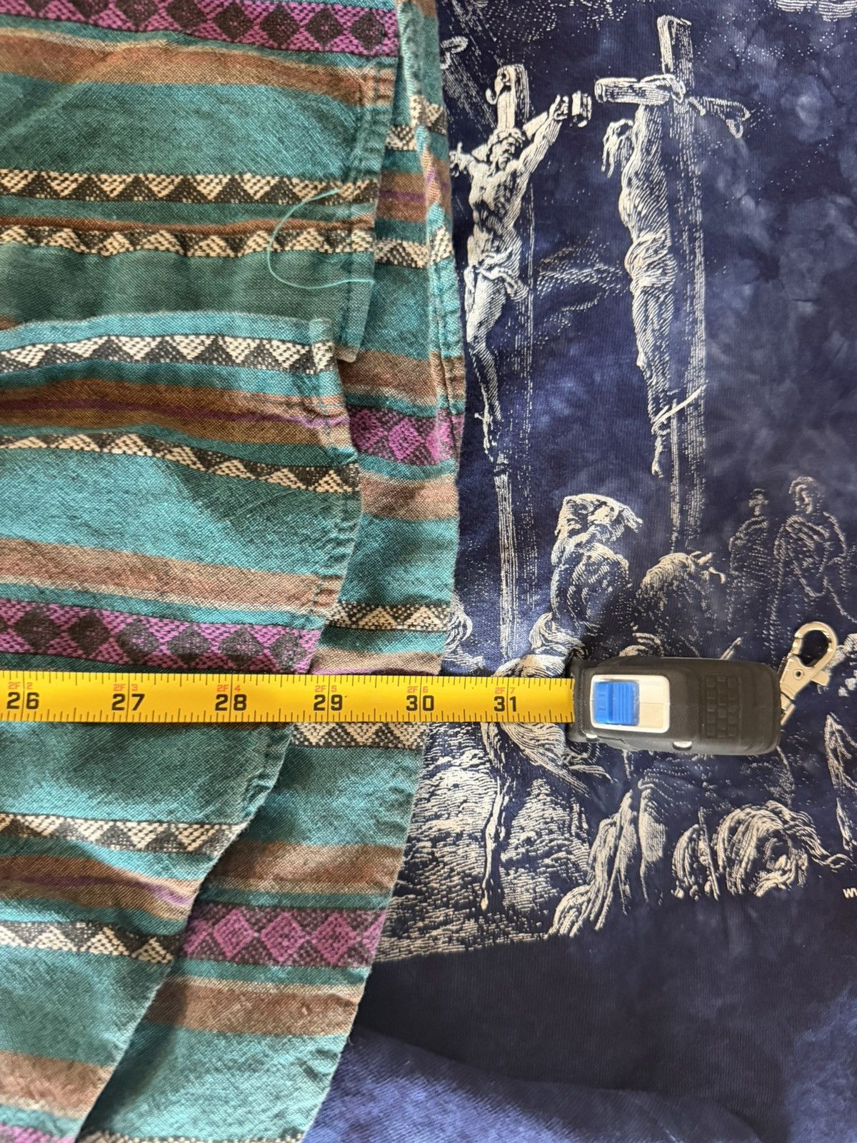 Vintage vtg 90s aztec vertical striped button down shirt Size US XL / EU 56 / 4 - 9 Thumbnail