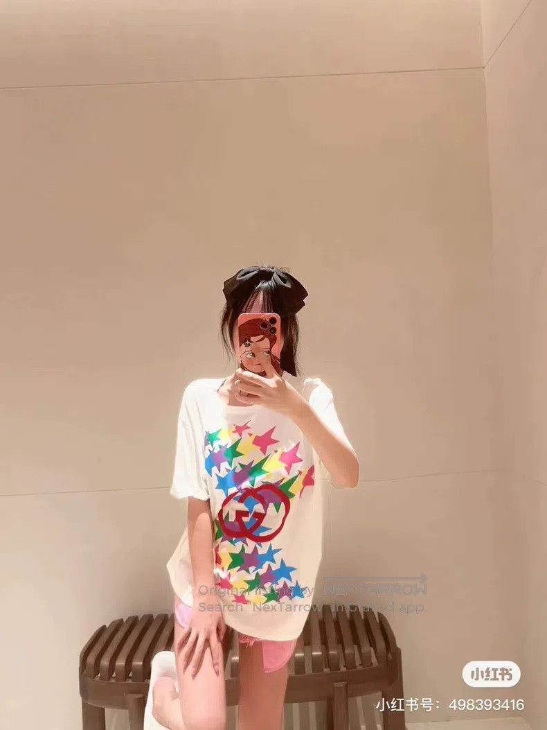 Gucci Gucci White star logo printed short-sleeved T-shirt Size XS / US 0-2 / IT 36-38 - 8 Thumbnail