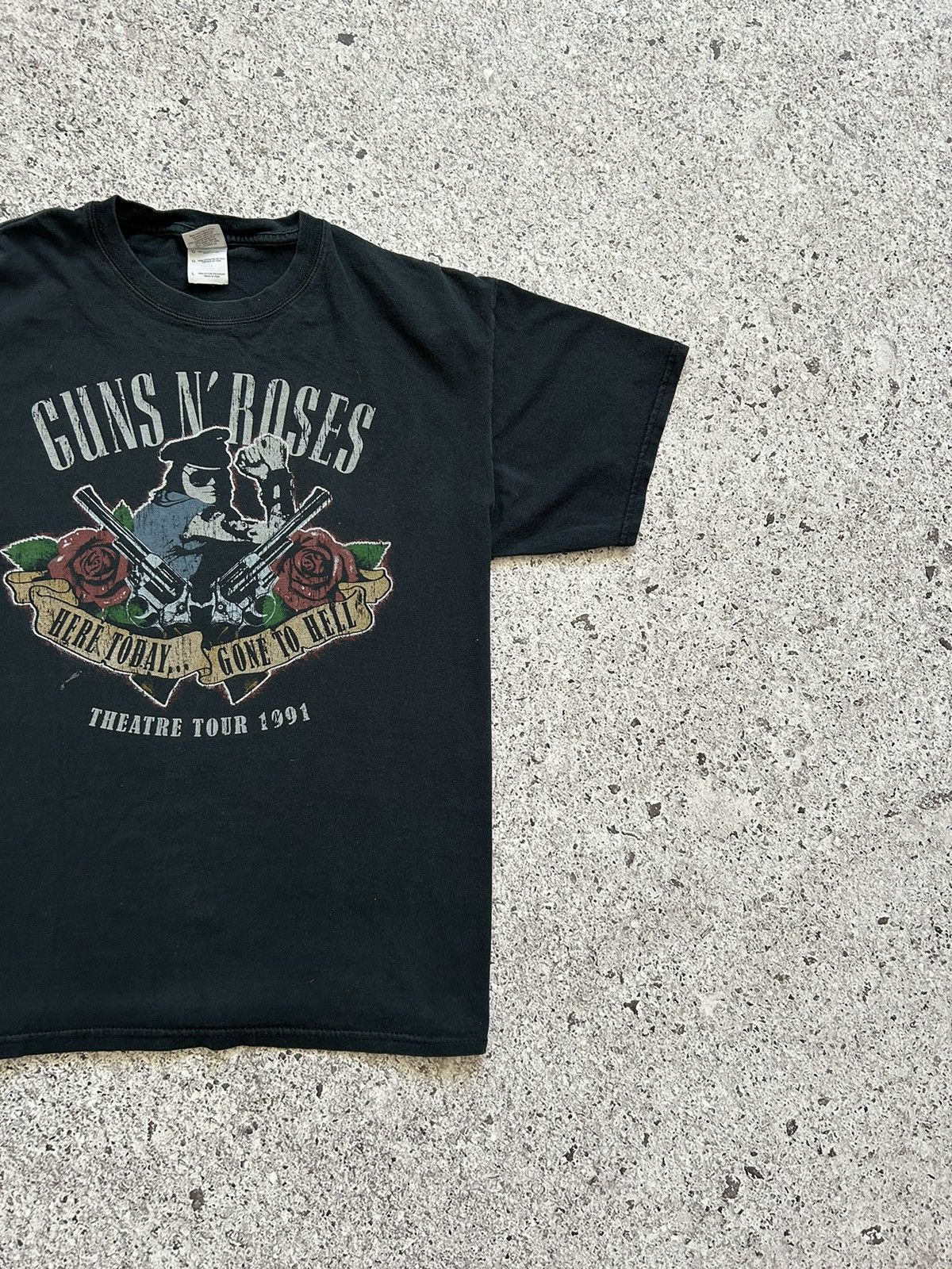 Band Tees × Vintage Vintage Guns N Roses Here Today Gone To Hell Tour T-Shirt Size US L / EU 52-54 / 3 - 4 Thumbnail