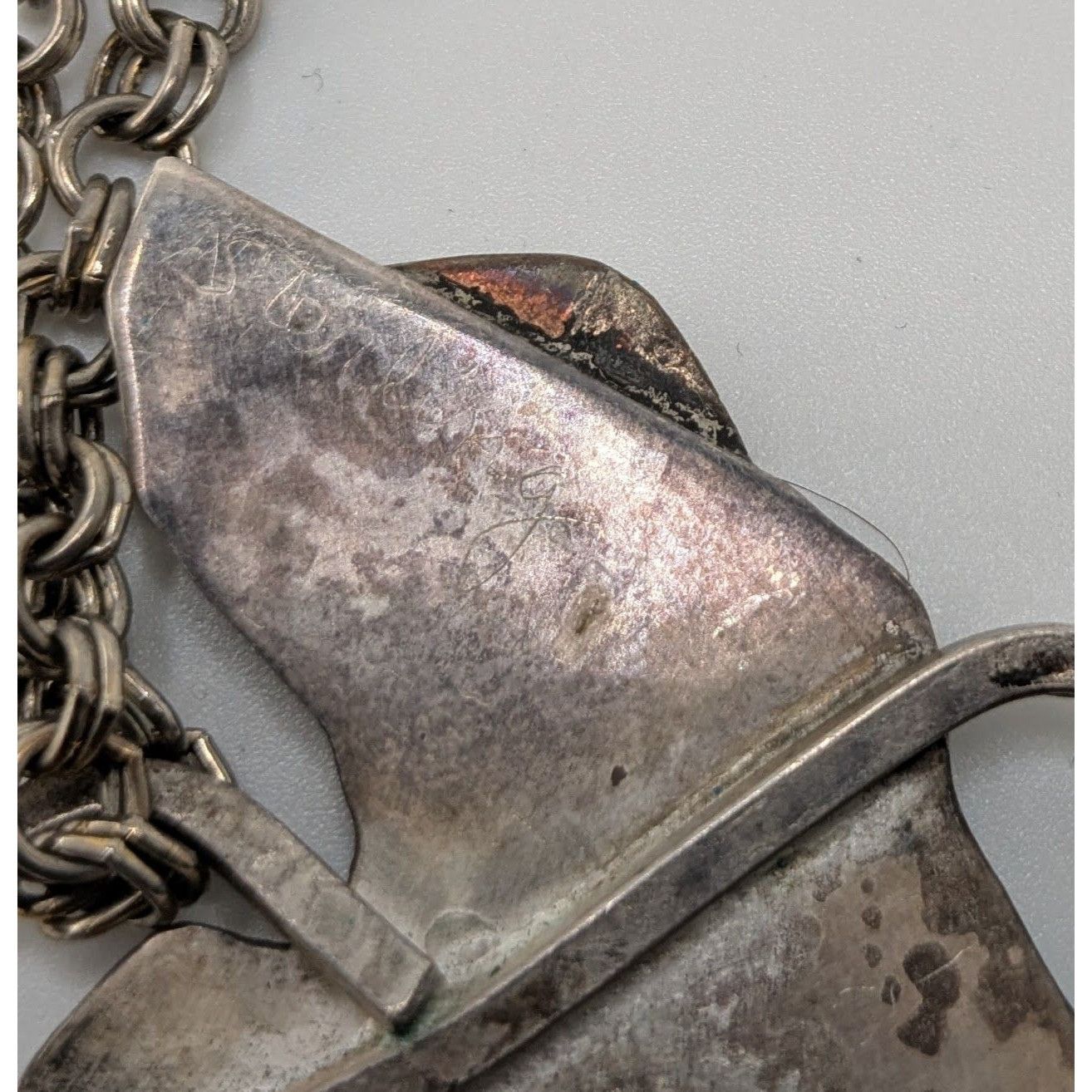 Handmade Vintage 1996 Artisan Brutalist Abstract Sterling Pendant Nec Size ONE SIZE - 9 Thumbnail