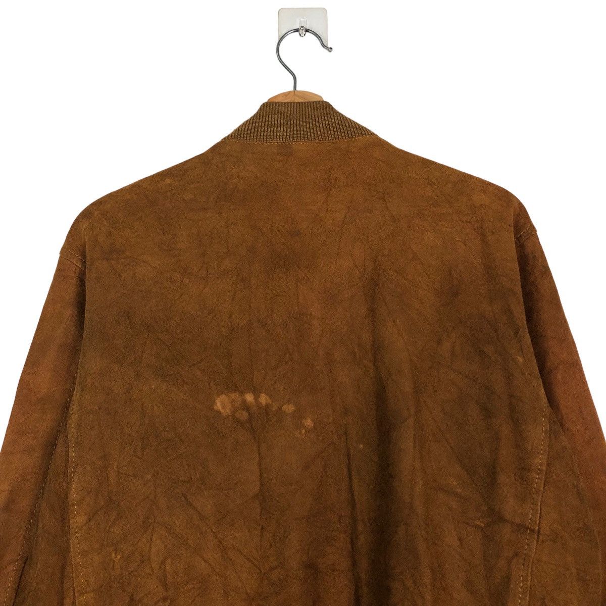 Japanese Brand 🔥Vintage Bomber Jacket Genuine Suede Leather Issey Miyake Size US L / EU 52-54 / 3 - 9 Thumbnail