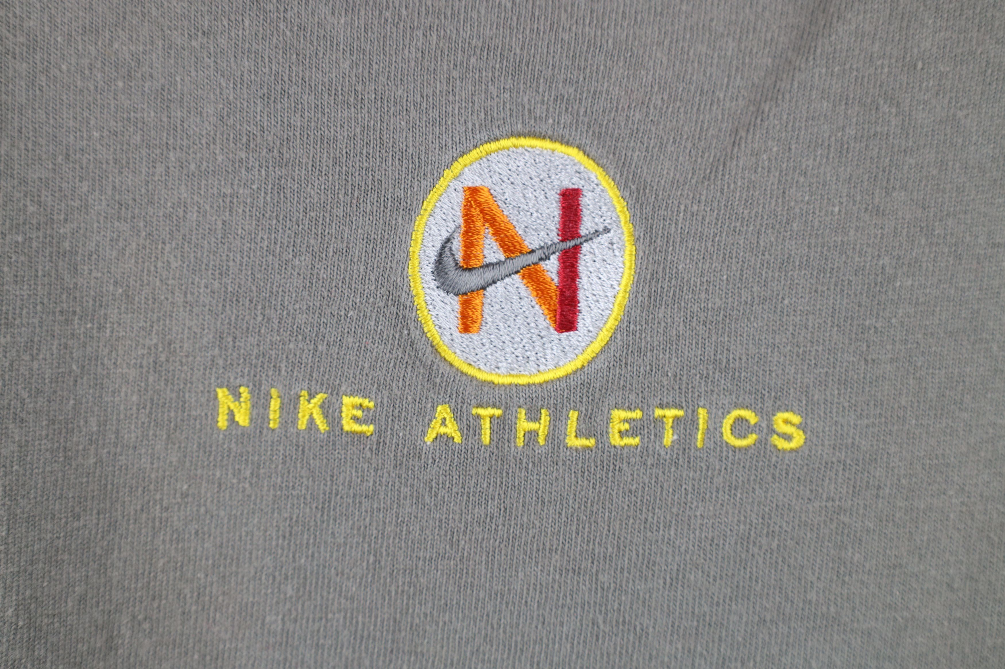 Nike × Vintage Vintage 90s Nike Athletics Center Swoosh Long Sleeve T-Shirt Size US XXL / EU 58 / 5 - 4 Thumbnail