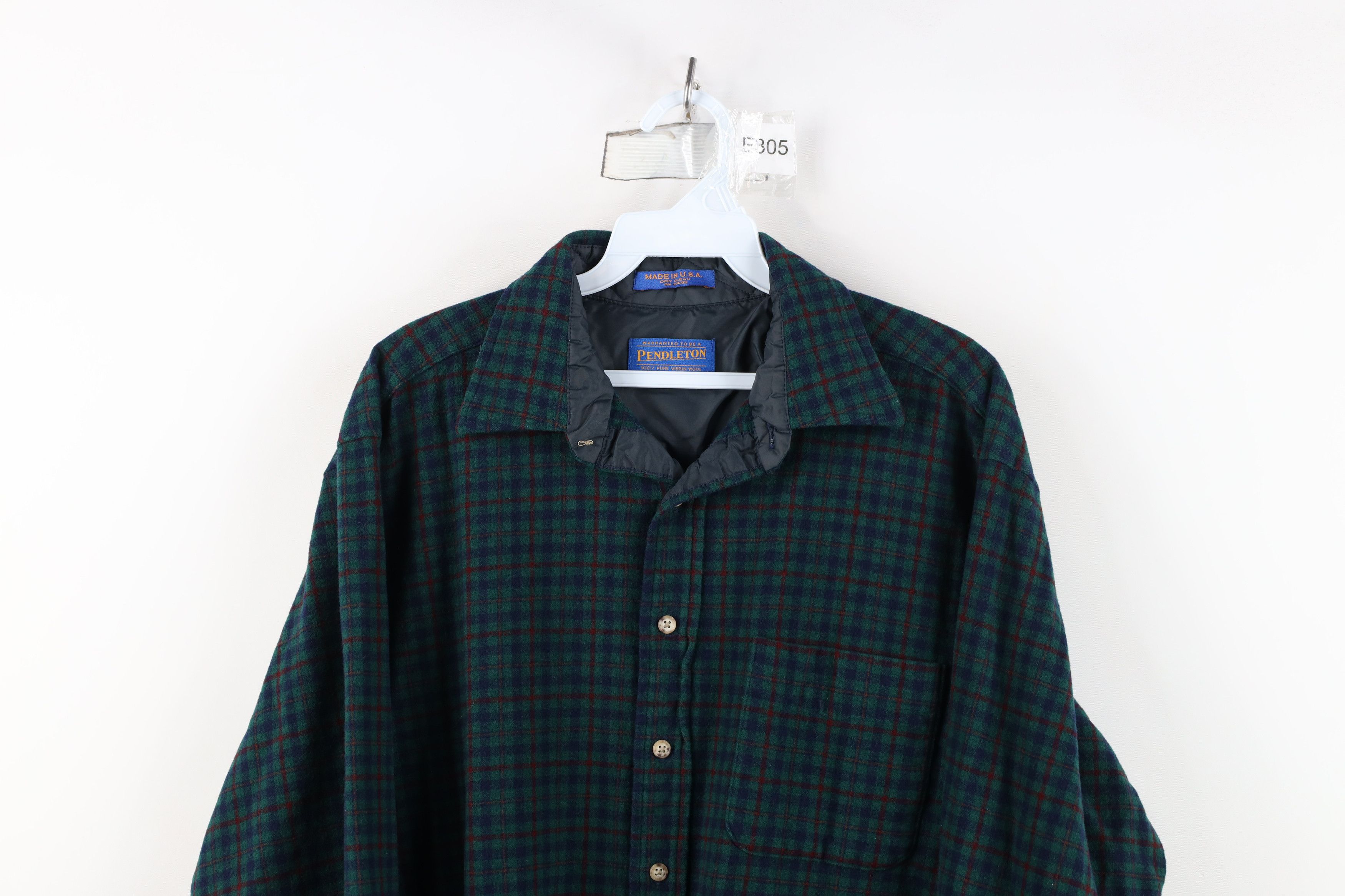 Pendleton Vintage 90s Pendleton Virgin Collared Button Shirt Plaid USA Size US L / EU 52-54 / 3 - 2 Thumbnail