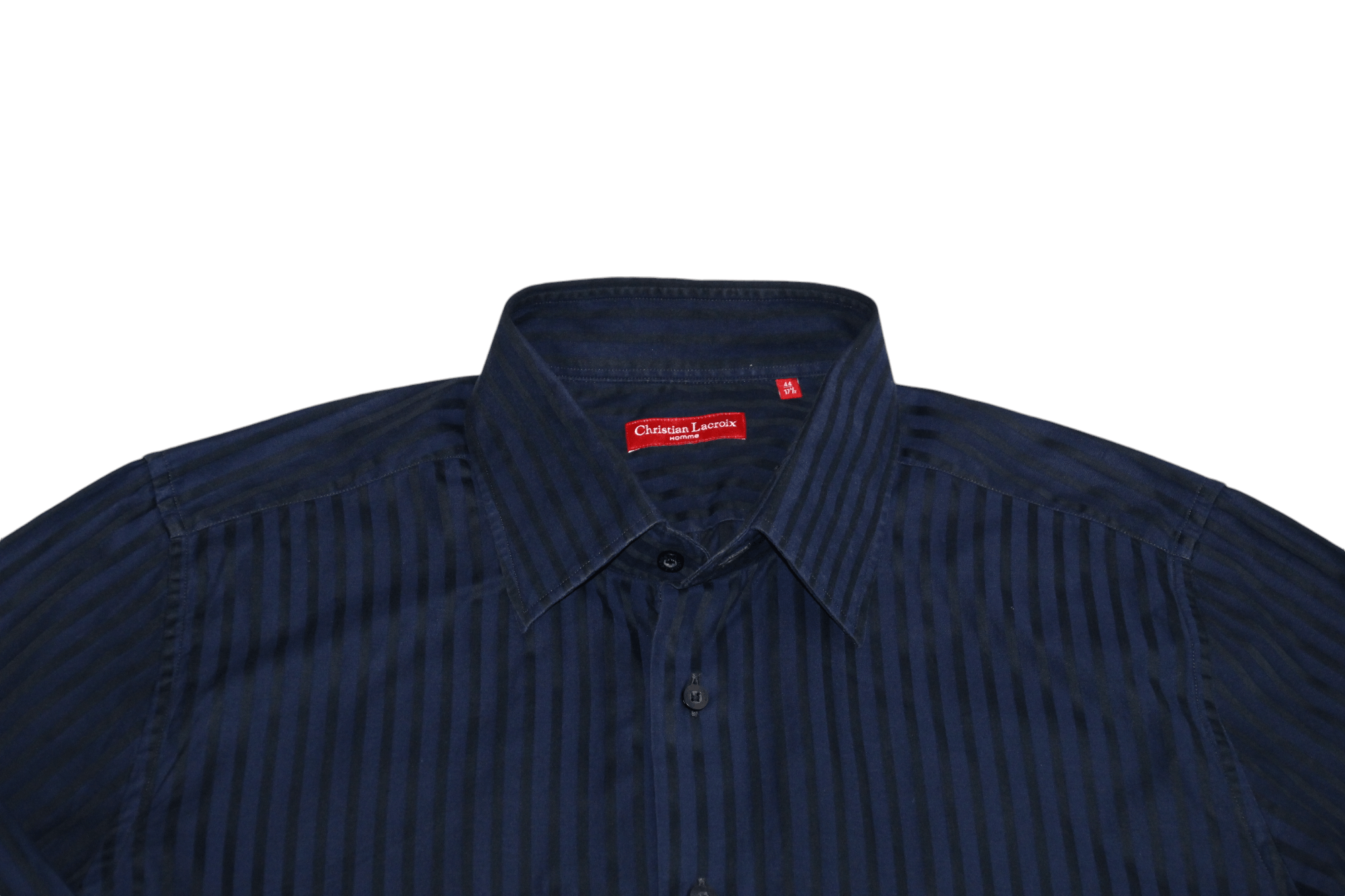 Christian Lacroix × Christian Lacroix Homme Christian Lacroix Homme Essential Striped Cotton Dress Shirt Size 44R - 6 Thumbnail