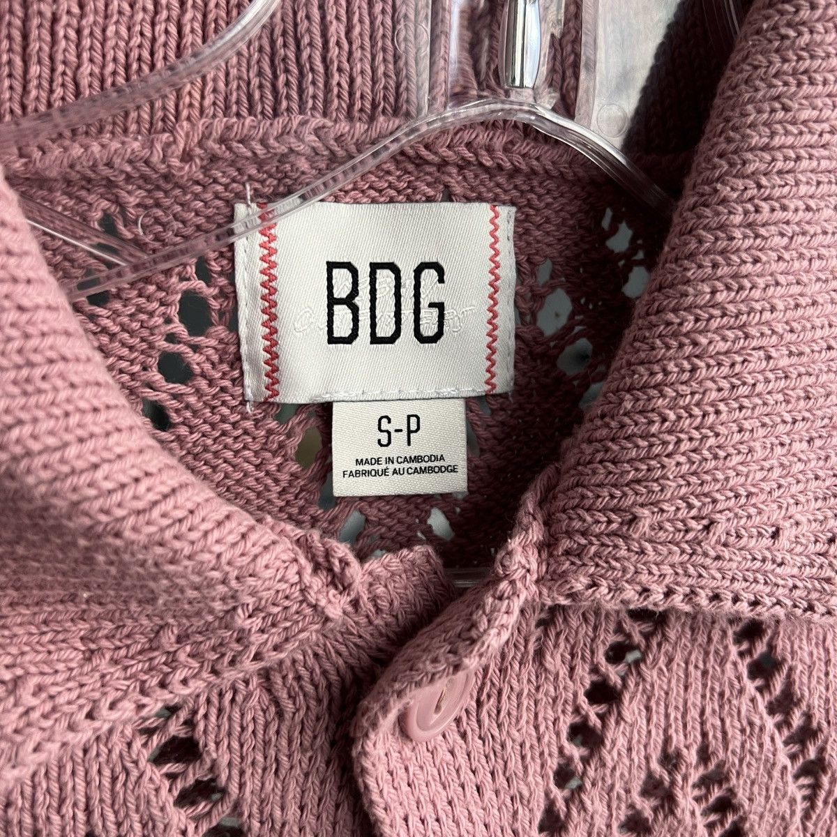 Bdg UO BDG Pink button up knit shirt sweater Size US S / EU 44-46 / 1 - 5 Thumbnail