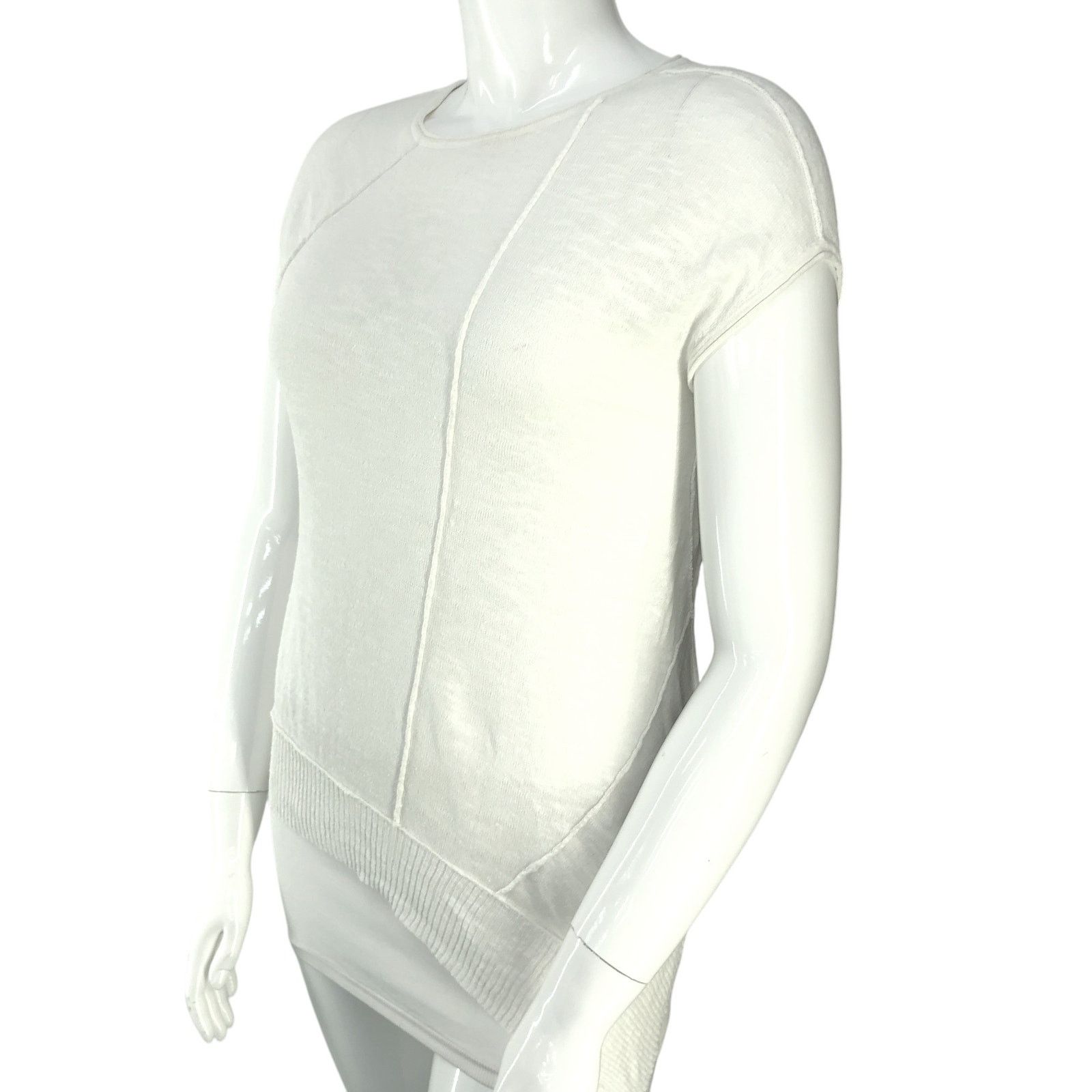 Eileen Fisher Eileen Fisher Sz PM Top Organic Linen Cotton Slub Asymmetric Size M / US 6-8 / IT 42-44 - 4 Thumbnail