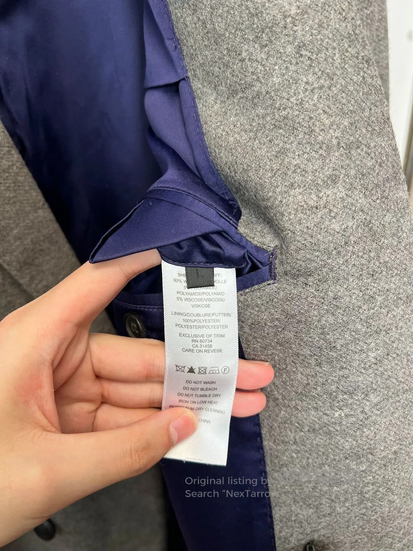Helmut Lang Helmut Lang Gray Wool Double-Breasted Blazer. Size US L / EU 52-54 / 3 - 7 Thumbnail