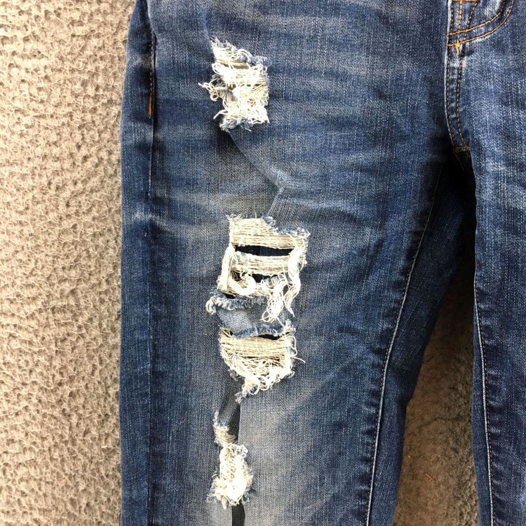 American Eagle Outfitters American Eagle Outfitters Denim Skinny Jeans Mens 28x32 Blue Distressed Pockets Low Rise Slim 5-Pocket Design Mens Jeans Size US 28 / EU 44 - 6 Thumbnail