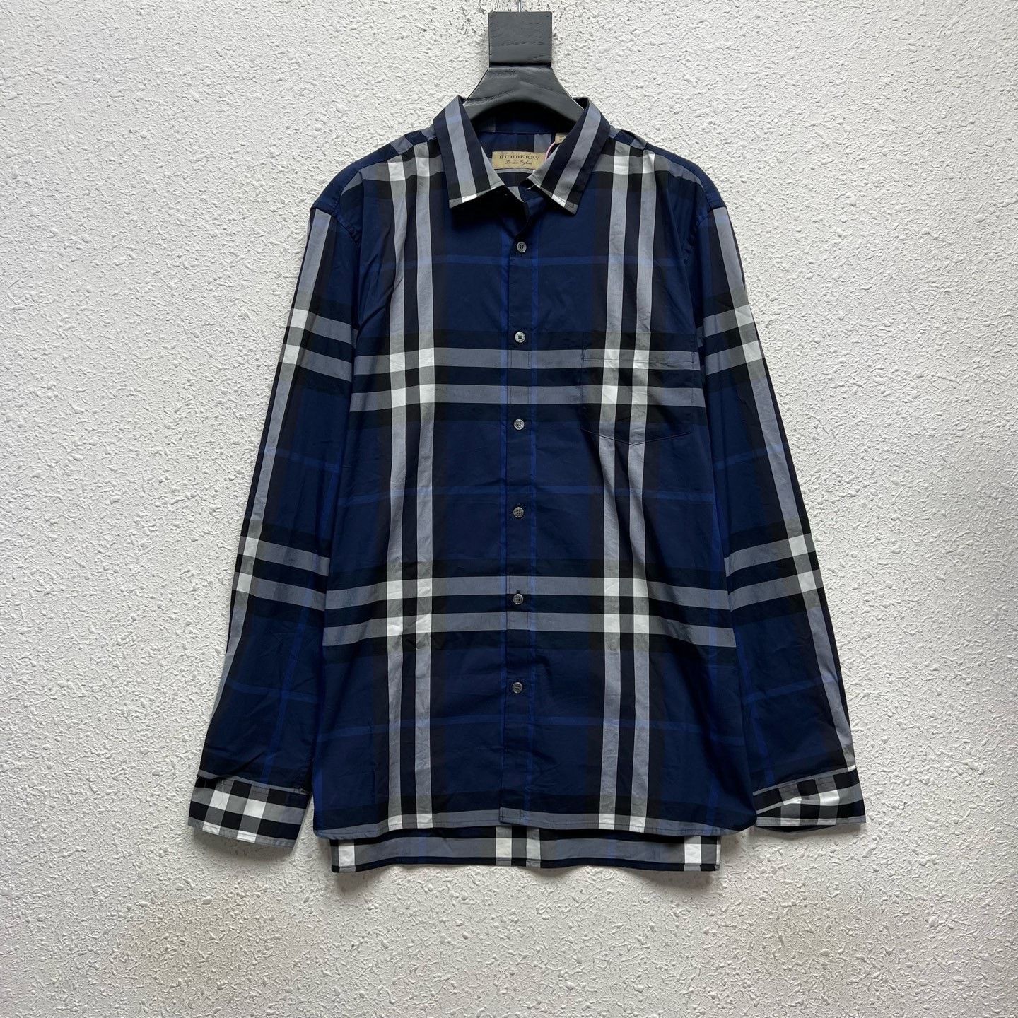 Burberry Burberry Blue Plaid Long-Sleeve Shirt Size US XXL / EU 58 / 5 - 1 Thumbnail