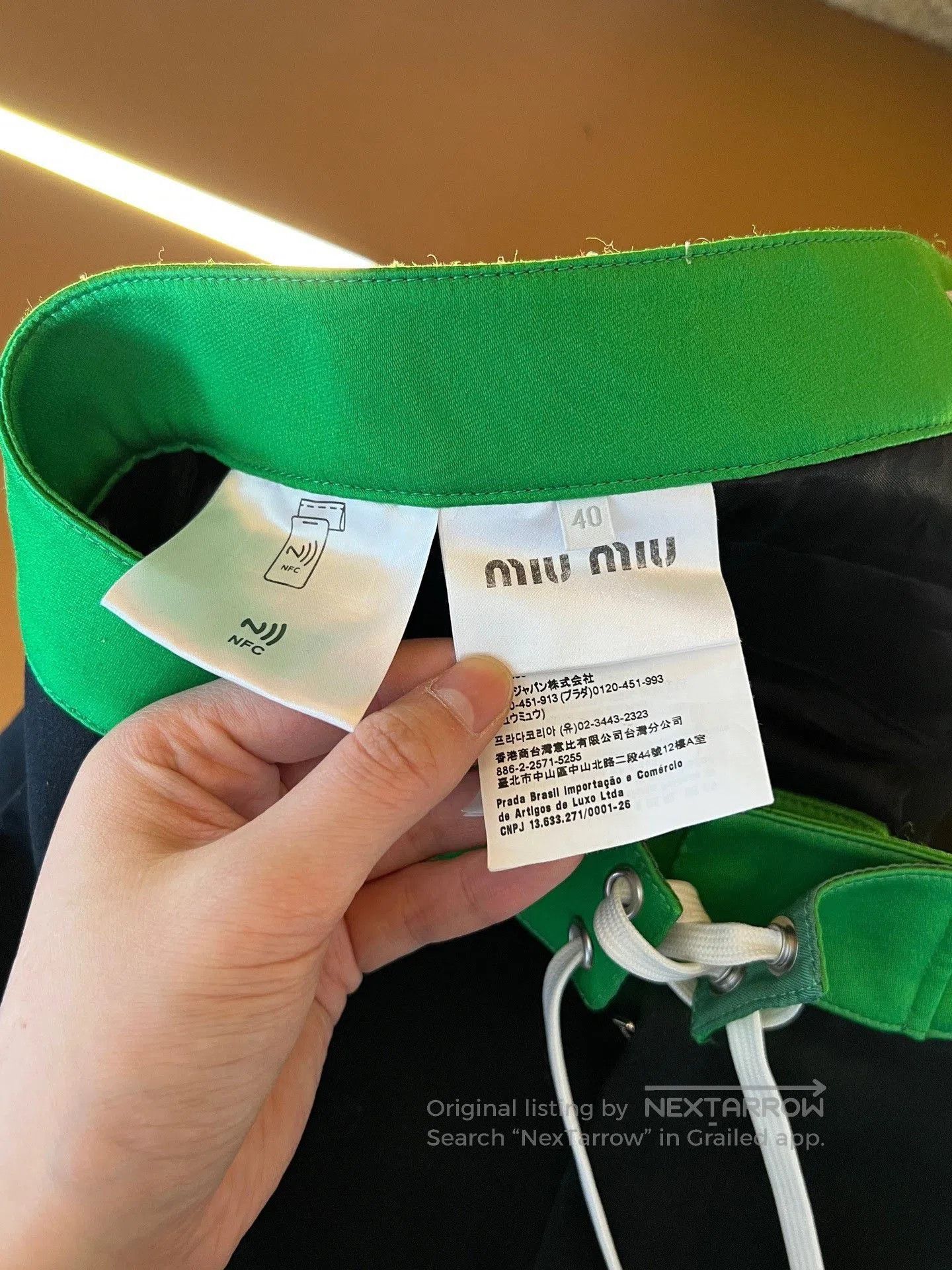 Miu Miu Miumiu Black Green Colorblock Shorts. Size 39" - 4 Thumbnail