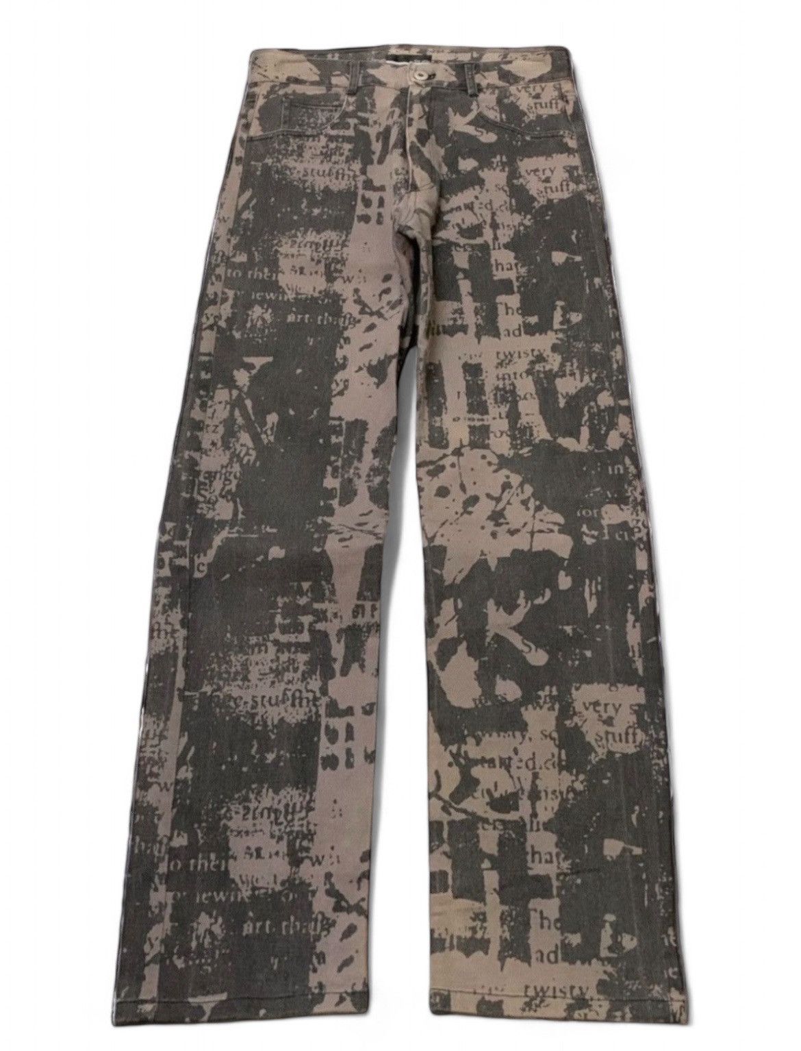 In The Attic × Junya Watanabe In The Attic Japan Trompe L’oeil Poems Loose Denim Pants Size US 30 / EU 46 - 1 Thumbnail