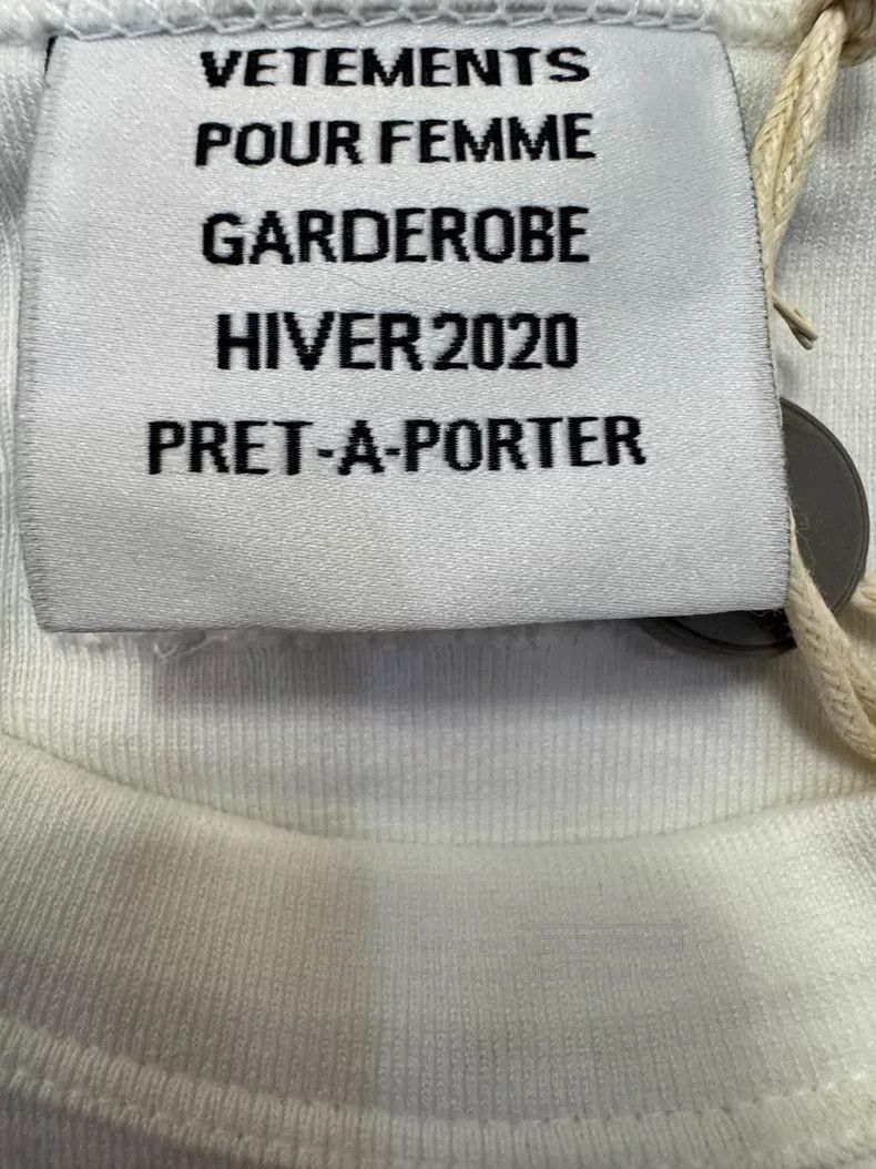 Vetements Vetements White Short Sleeve T-Shirt Size XS / US 0-2 / IT 36-38 - 3 Thumbnail