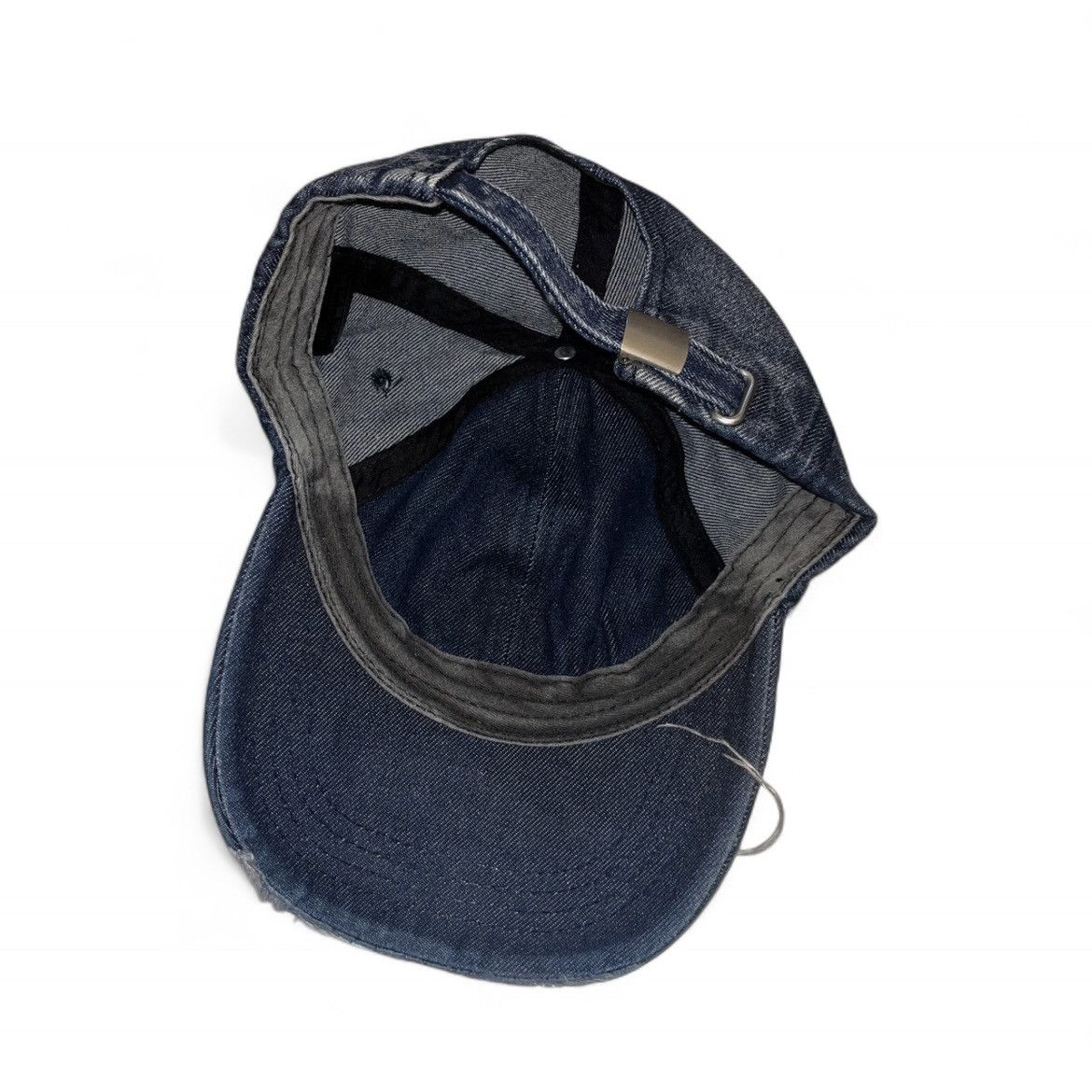 Japanese Brand Denim Blue Ripped Streetwear Vintage baseball cap Size ONE SIZE - 4 Thumbnail