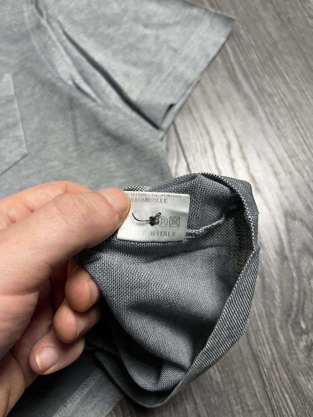 Canali CANALI Two-Tone Contrast Collar Pocket Polo Gray Luxury Size US L / EU 52-54 / 3 - 7 Thumbnail