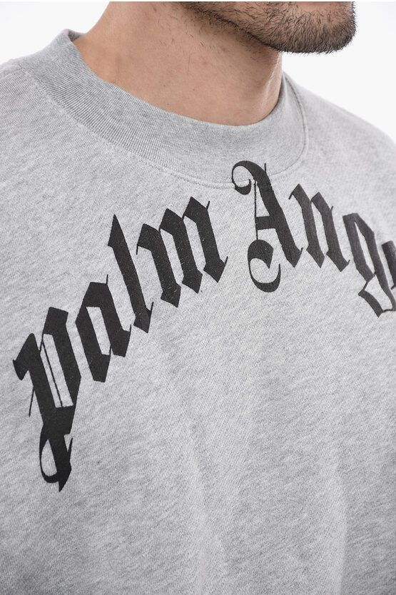 Palm Angels o1y0325 Logo Crewneck Sweatshirt in Grey Size US XS / EU 42 / 0 - 2 Thumbnail