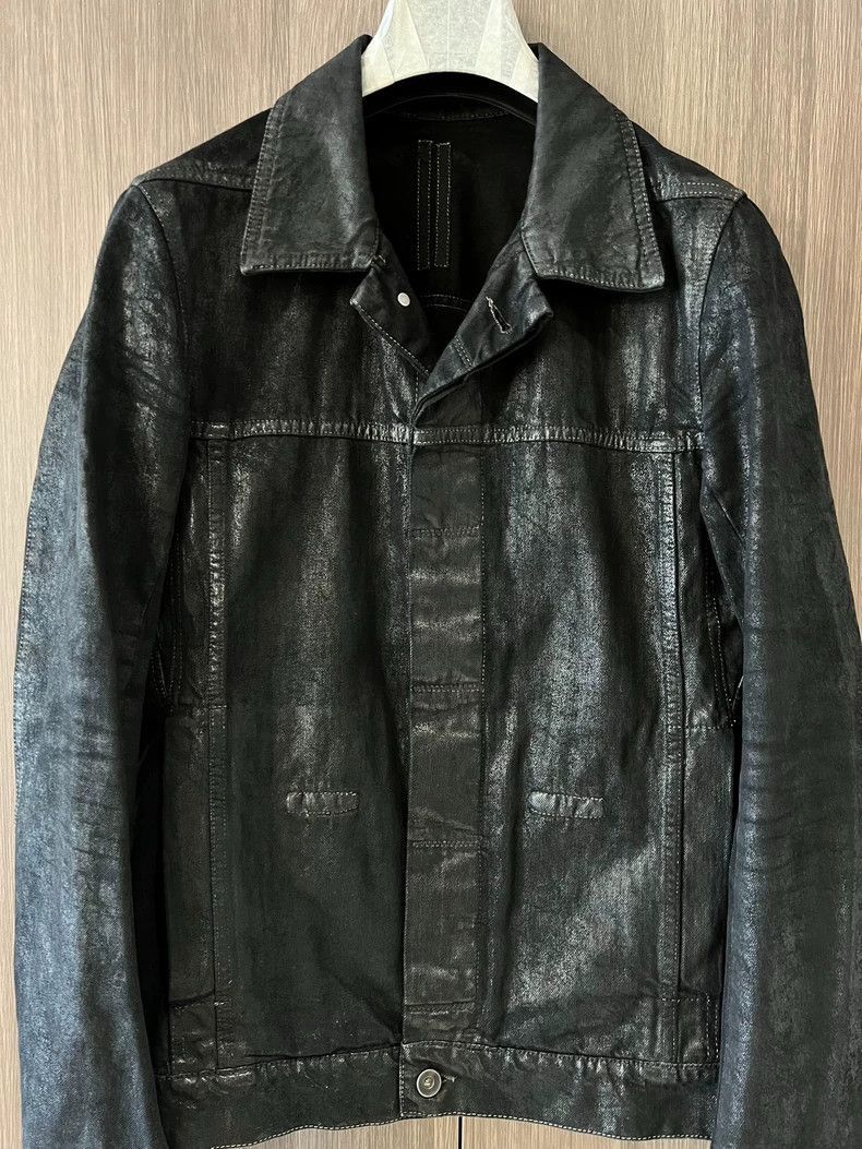 Rick Owens Rick Owens Exploded wax coated lapel denim jacket-2505 Size US S / EU 44-46 / 1 - 2 Thumbnail
