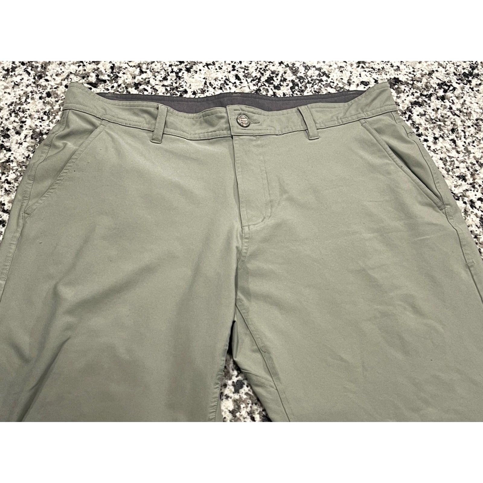 Vintage Free Fly Pants Men's 35x31 Chino Sage Nylon Stretch Outdoors Hiking Performance Size US 35 - 3 Thumbnail