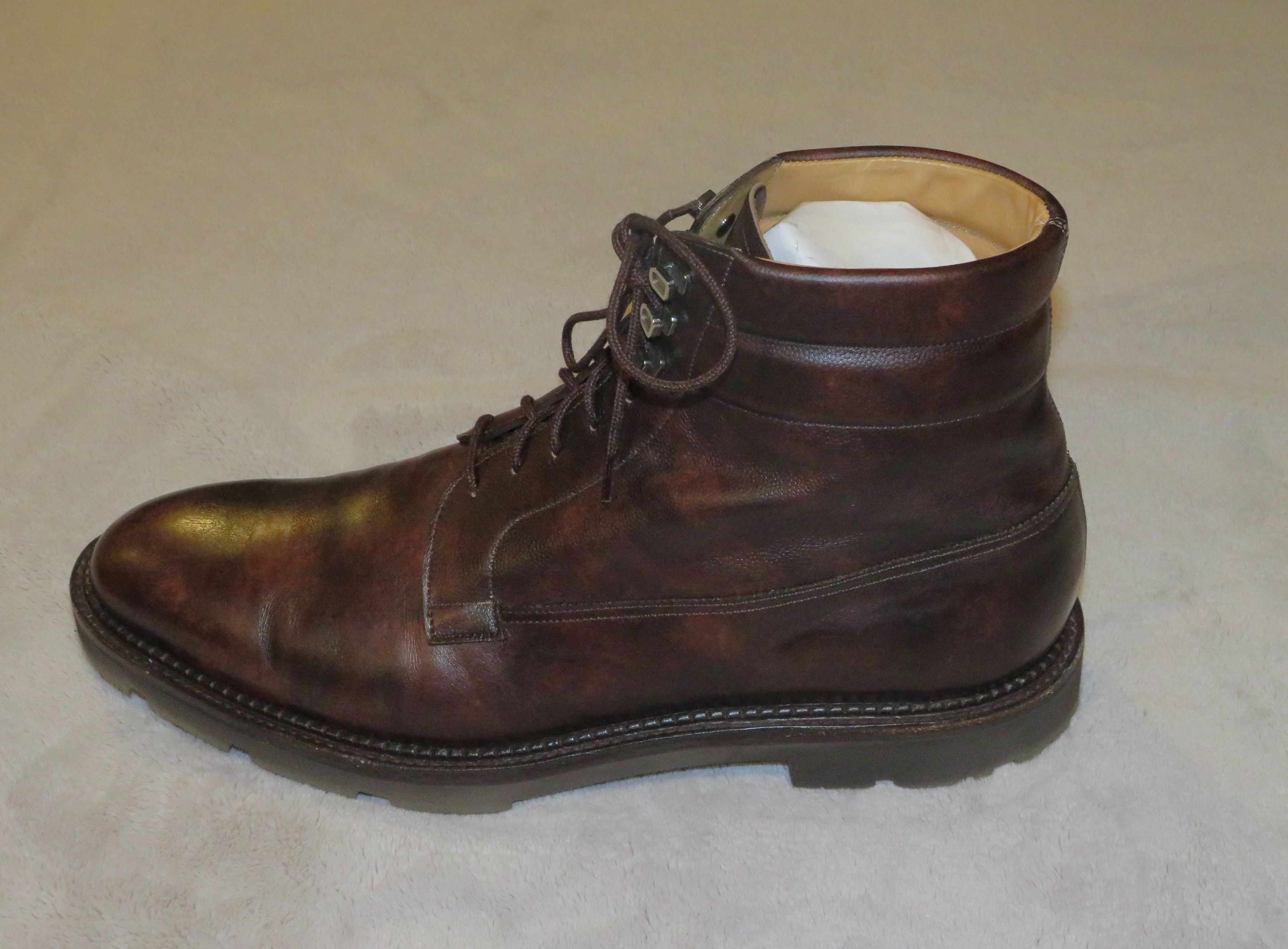John Lobb Alder Musuem Calf Leather Lace Up Boots 11E NWOB Size US 11 / EU 44 - 4 Thumbnail