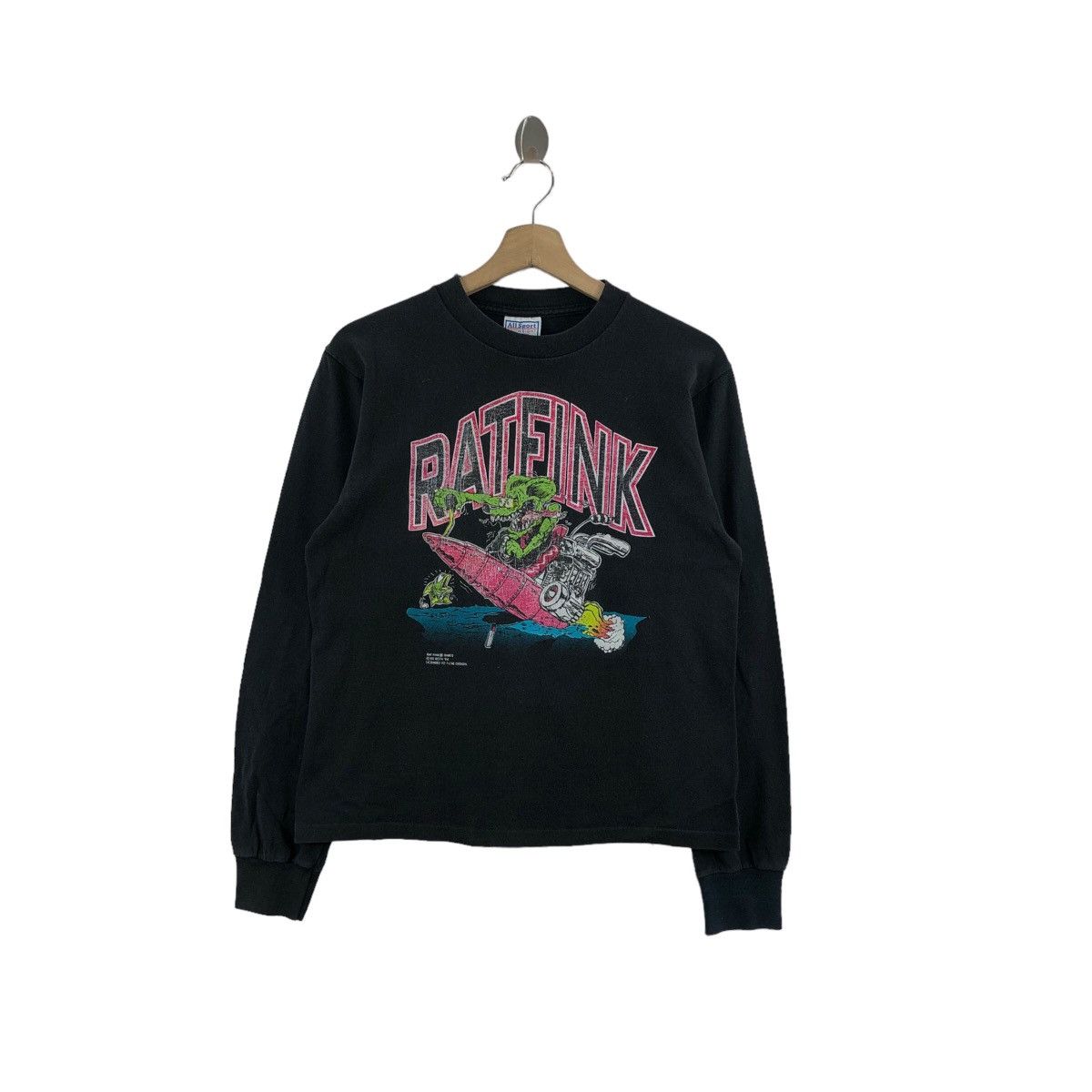Cartoon Network × Vintage Pick!! Vtg 1994 RAT FINK HOT ROD Long Sleeve Tshirt Size US M / EU 48-50 / 2 - 1 Thumbnail
