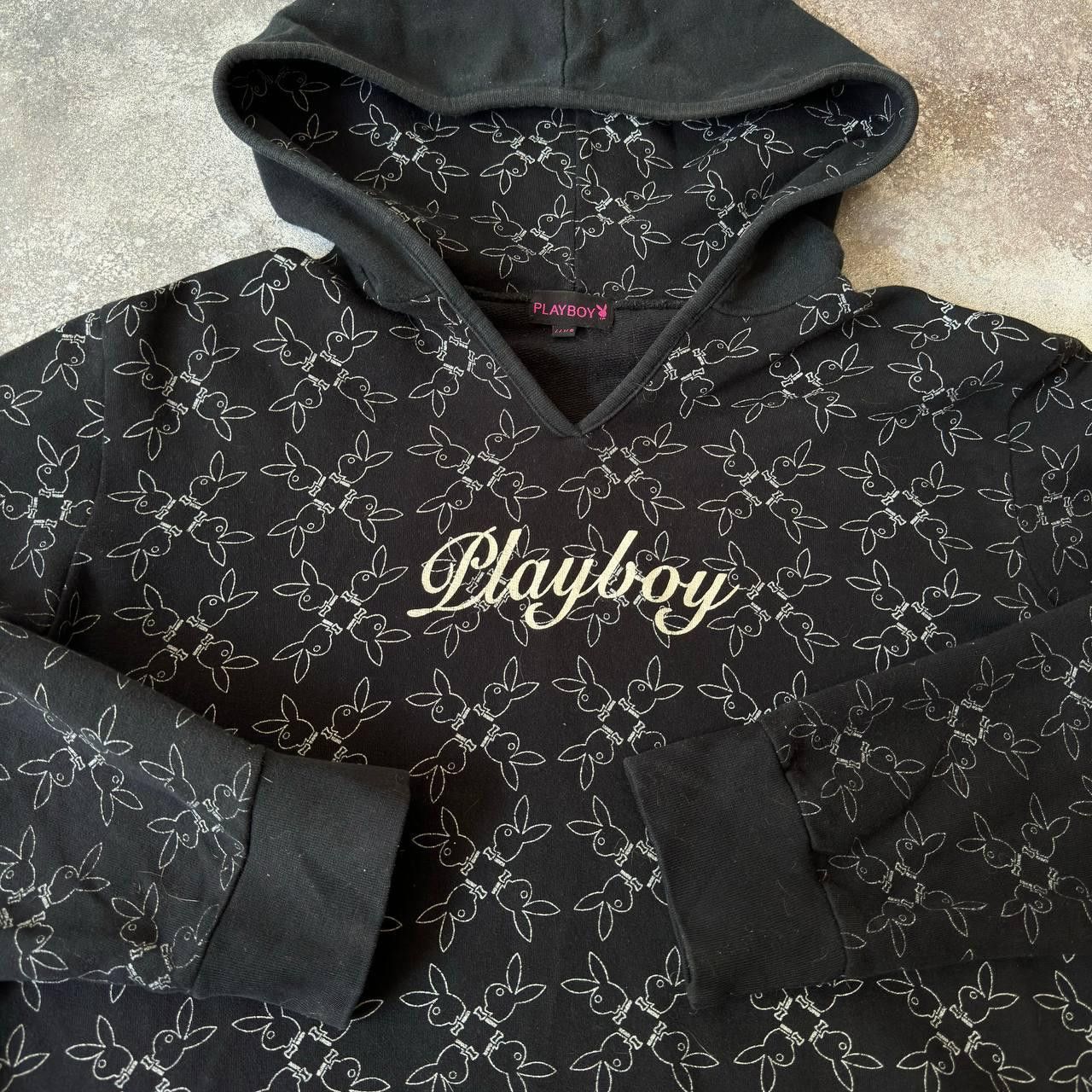 Hysteric Glamour × Japanese Brand × Playboy Y2K Playboy Vintage Iconic Glamour Monogram Logo Hoodie Size L / US 10 / IT 46 - 4 Thumbnail