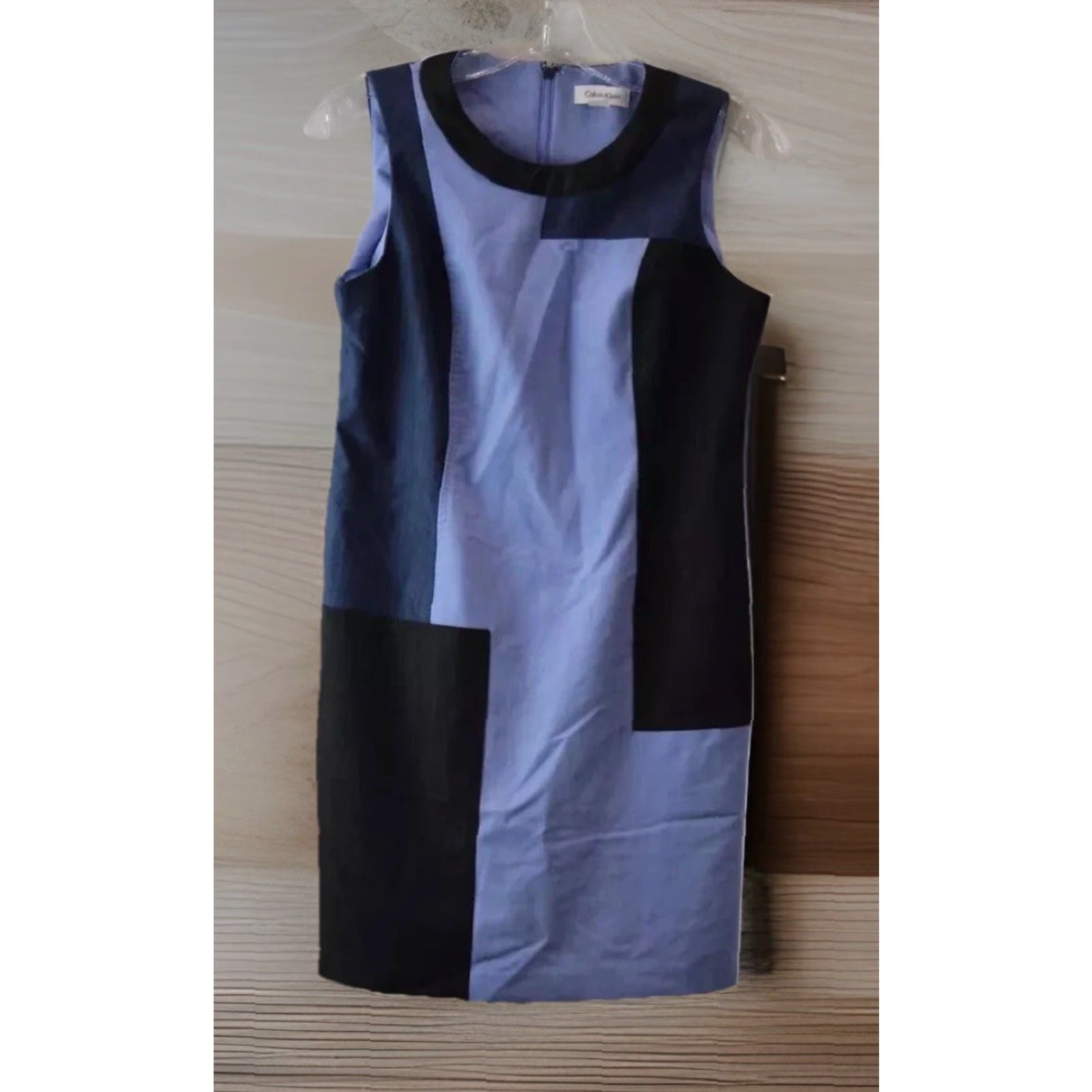 Calvin Klein Calvin Klein Women's Cocktail Dress Sleeveless Knee Length Blue Black Size 6 Petite) Size M / US 6-8 / IT 42-44 - 2 Thumbnail