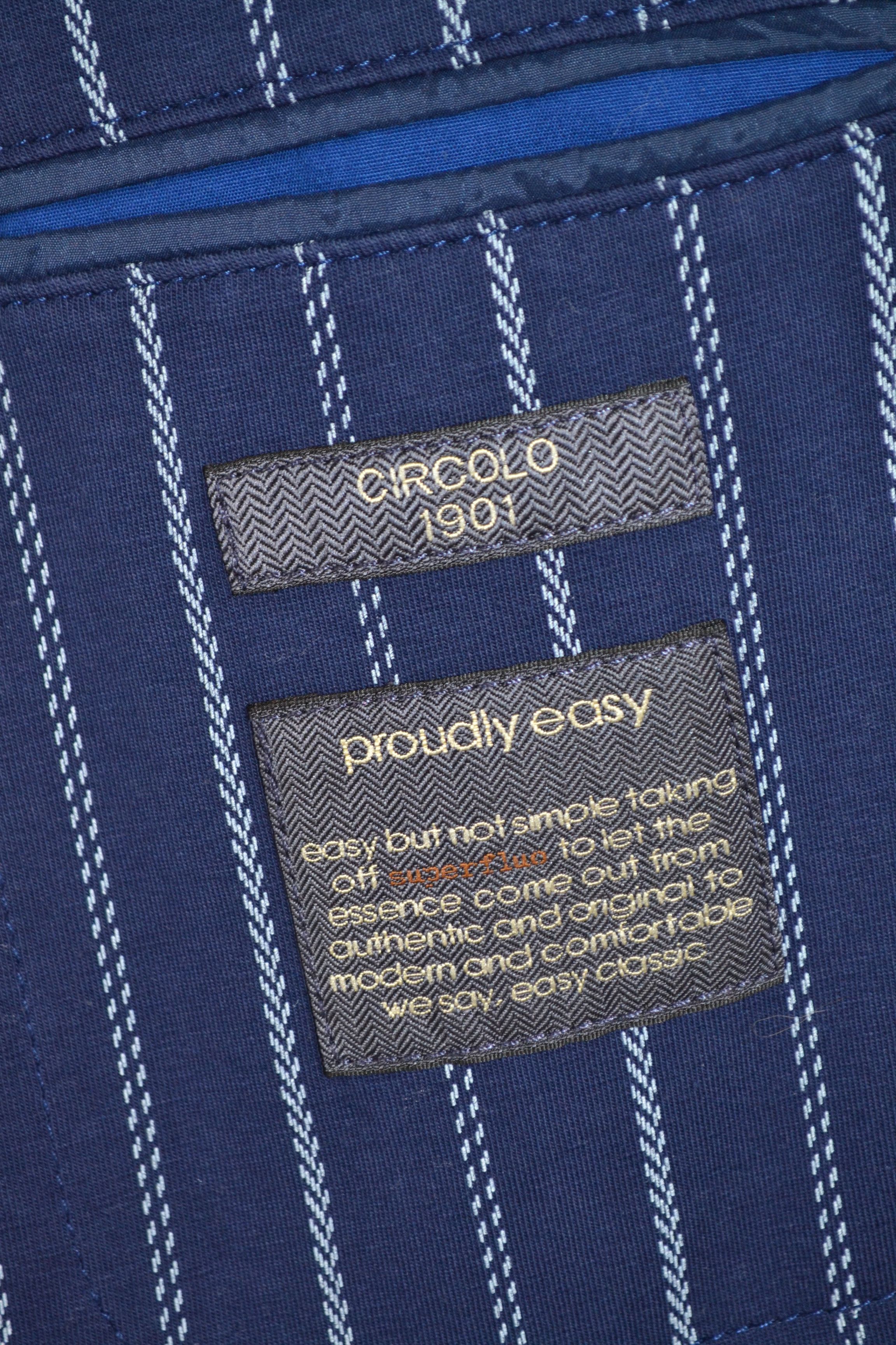 Circolo 1901 Circolo 1901 Stripe Blue Blazer Cotton Easy Sport Jacket 50 Size US M / EU 48-50 / 2 - 7 Thumbnail