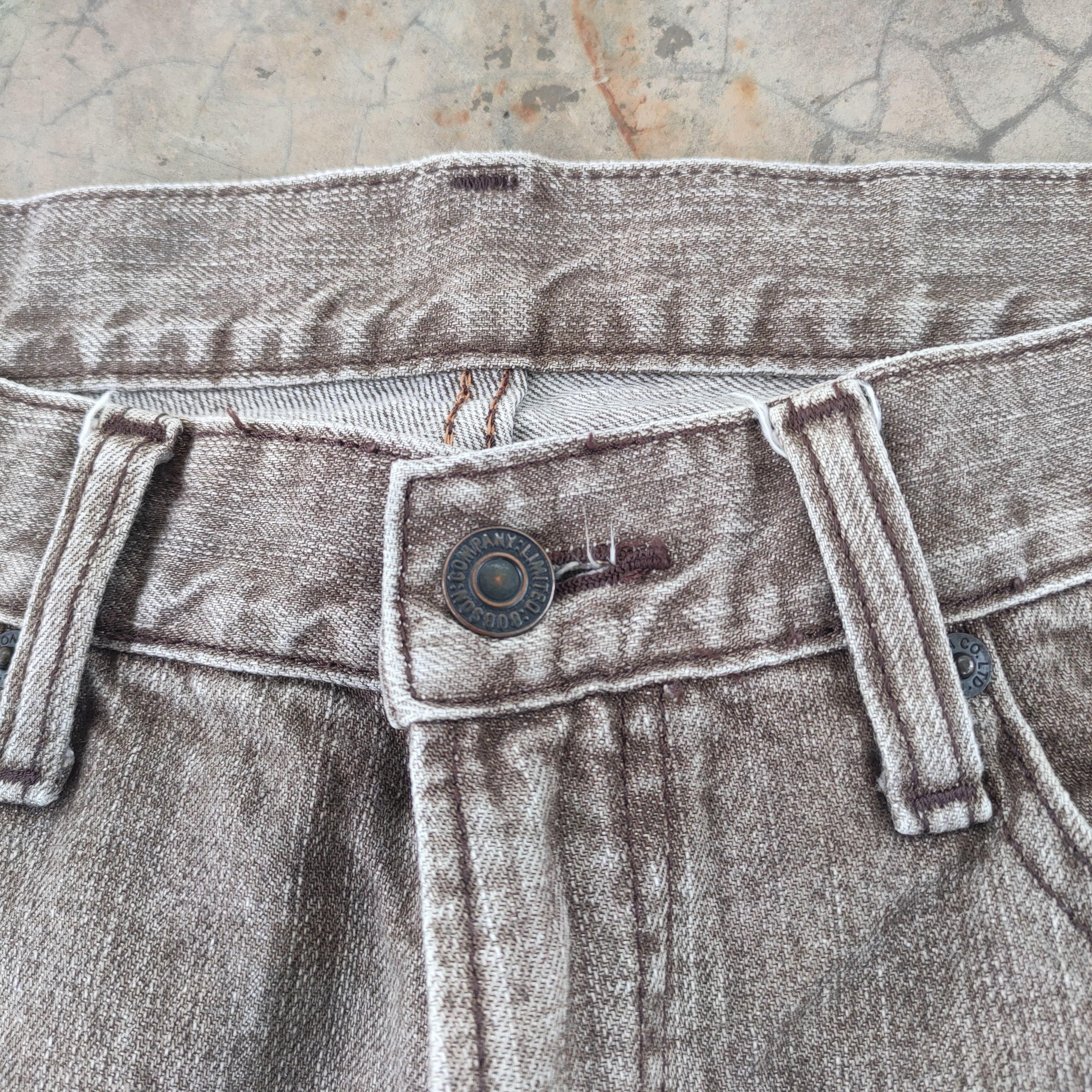 Japanese Brand W32×33 VINTAGE CRARK WASH FADED BROWN DISTRESSED JEAN PANTS Size US 32 / EU 48 - 5 Thumbnail
