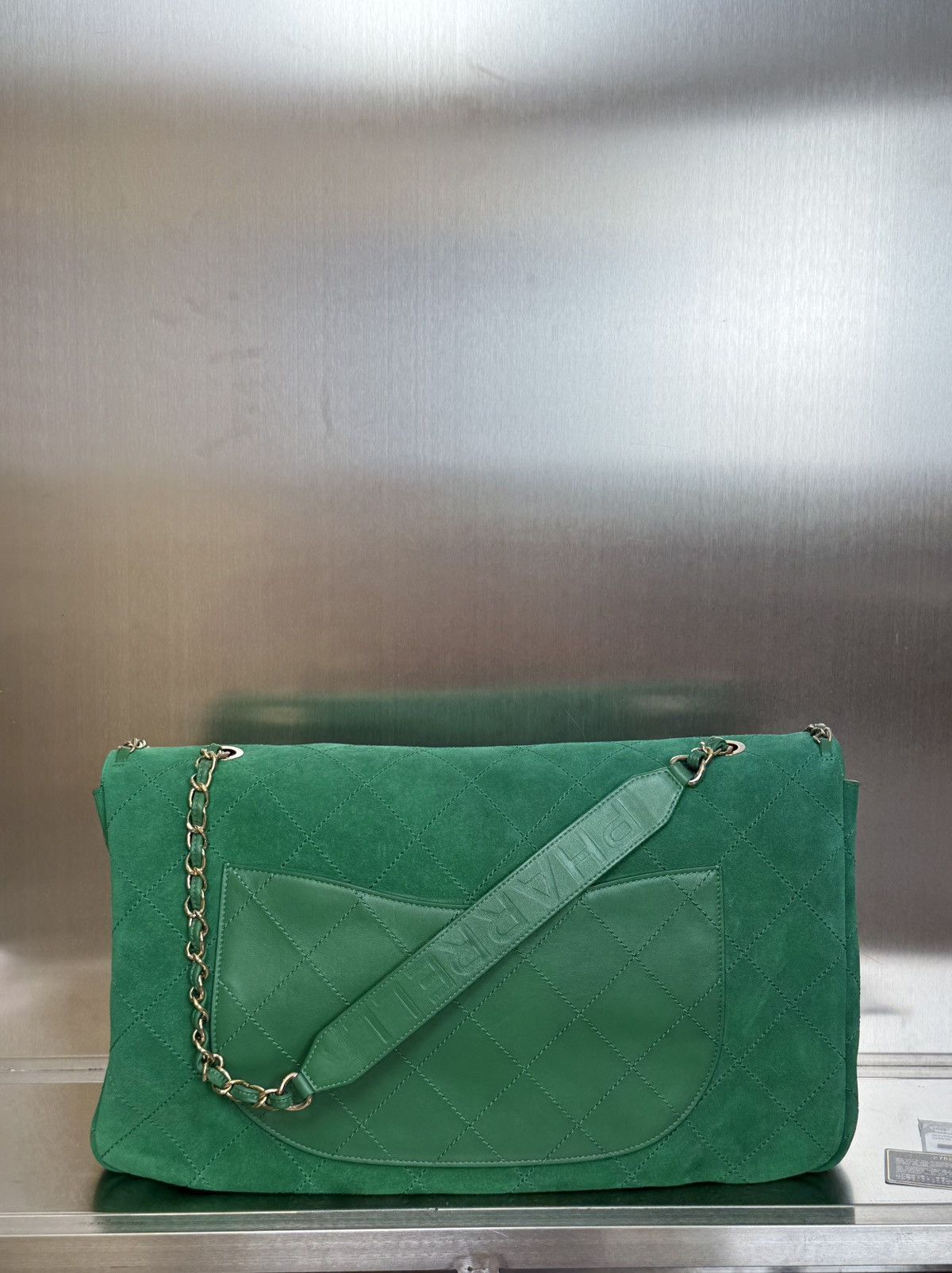 Chanel Chanel X Pharrell Williams XXL Suede Flap Bag Green Size ONE SIZE - 5 Thumbnail