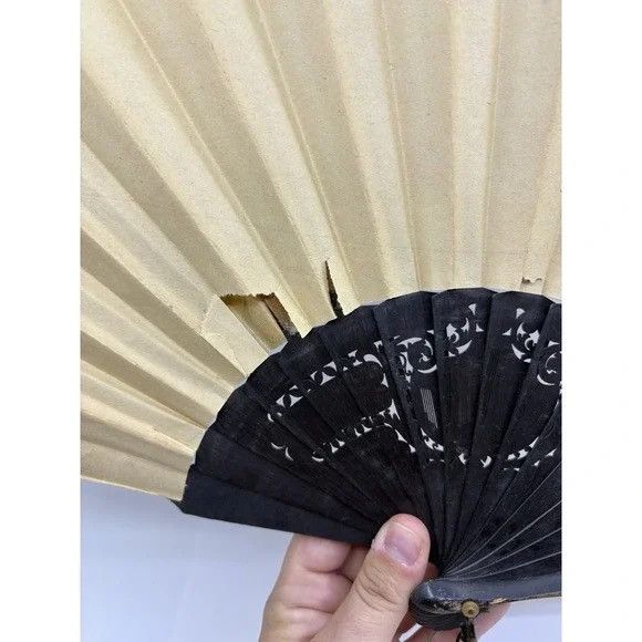 Other Read* Antique Spanish Style Colorful Wood Hand Folding Fan Size 3XL / US 20-22 - 2 Thumbnail