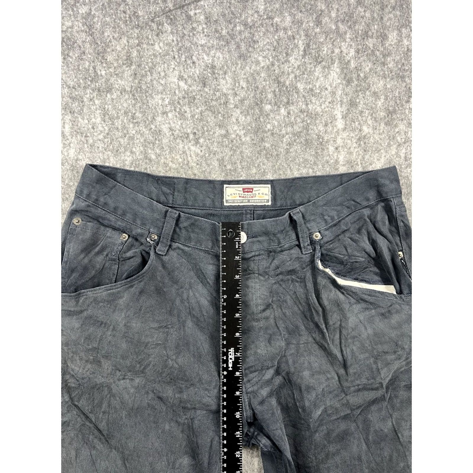 Levi's VINTAGE Levi's 551 Jeans Men Regular 38x34 Corduroy Black/Blue 90s Straight Pants Size US 38 / EU 54 - 6 Thumbnail