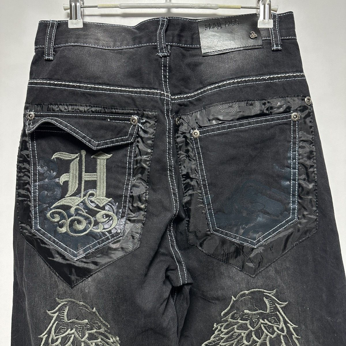 Other Vintage Y2K Play Bigg Jeans Black Wash Denim Japanese Style Size US 28 / EU 44 - 10 Thumbnail
