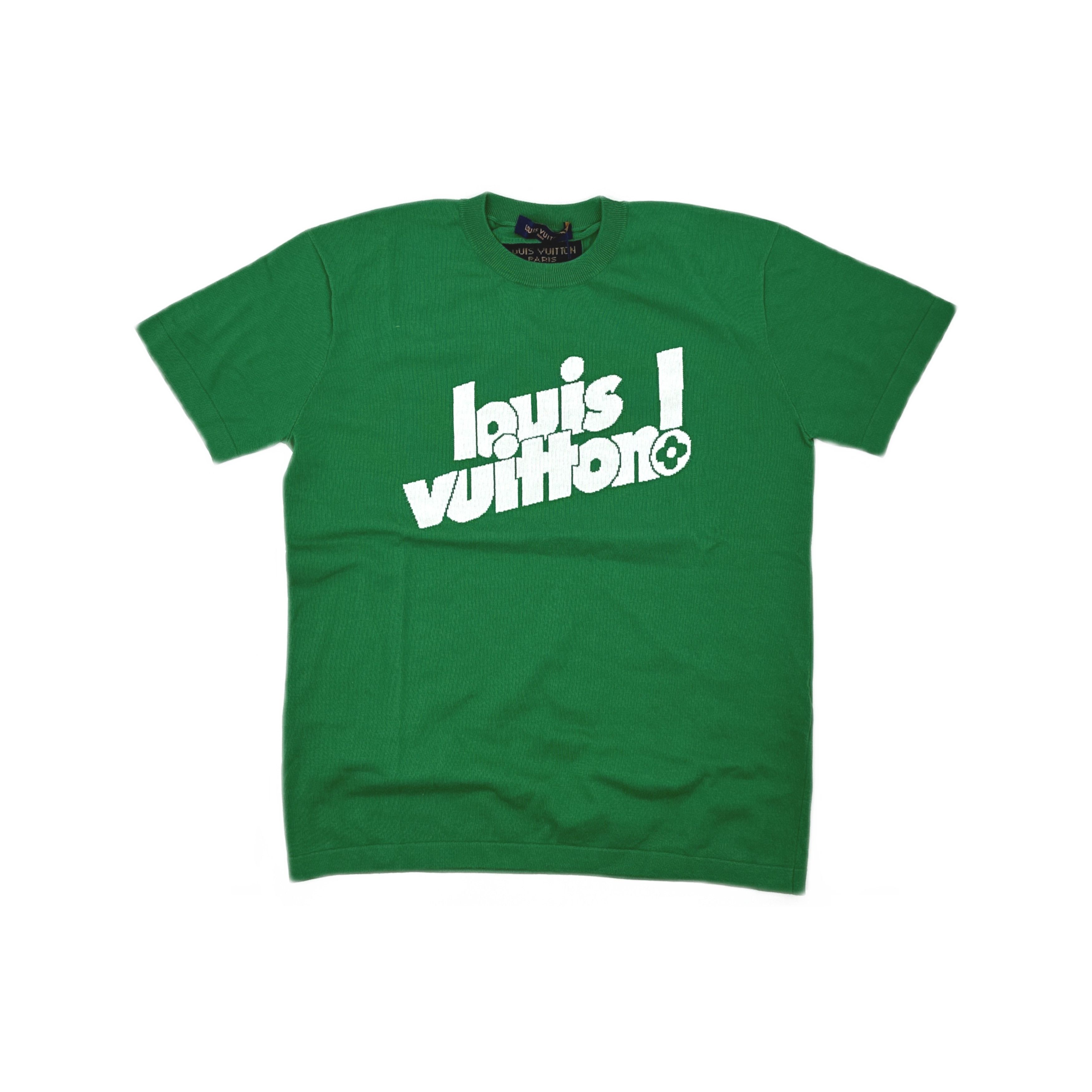 Louis Vuitton Louis Vuitton Green Logo Print T-Shirt M Size US M / EU 48-50 / 2 - 1 Thumbnail