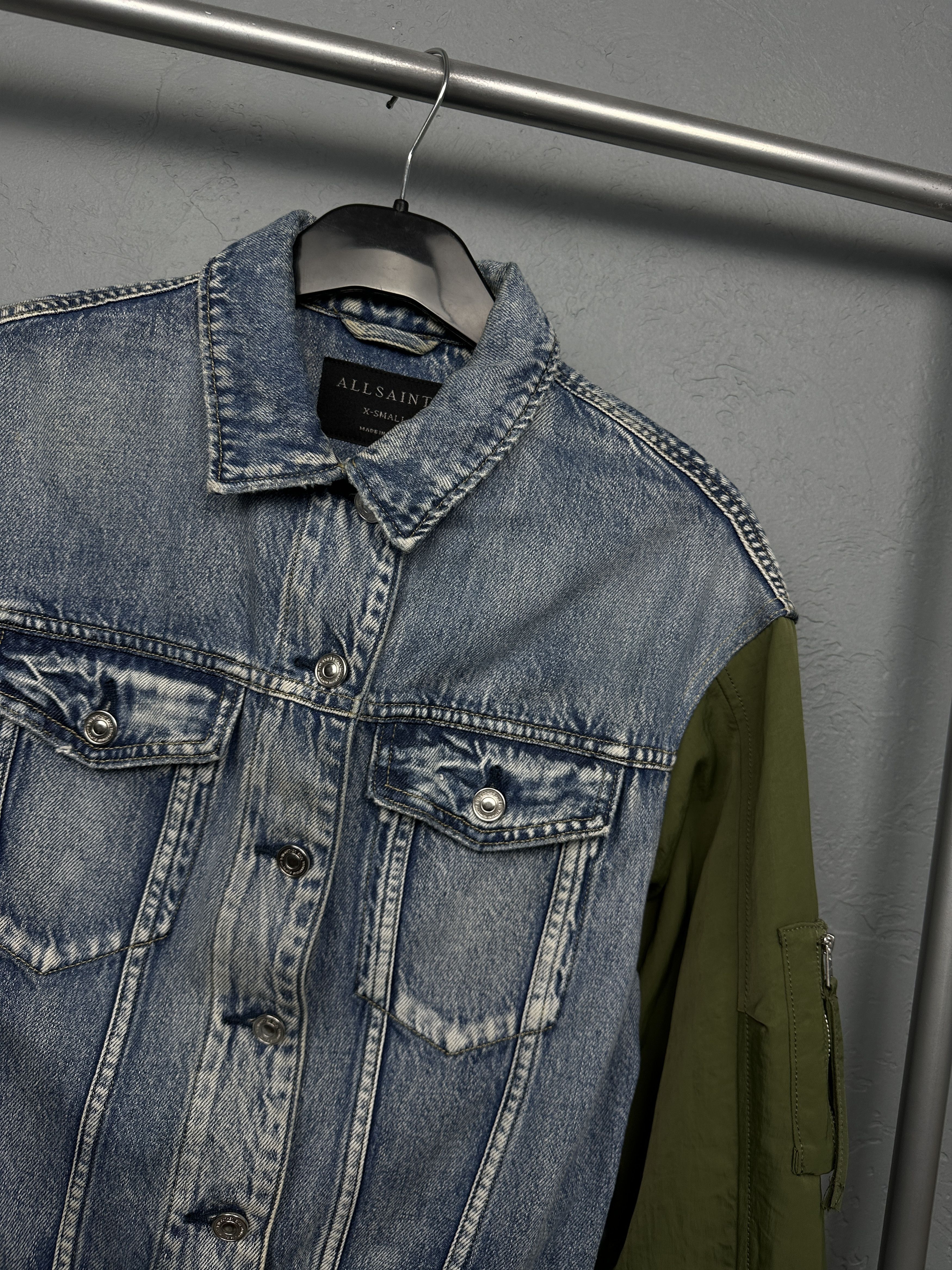 Allsaints Allsaints Womens Frankie Denim-Nylon Bomber Jacket Size XS / US 0-2 / IT 36-38 - 2 Thumbnail