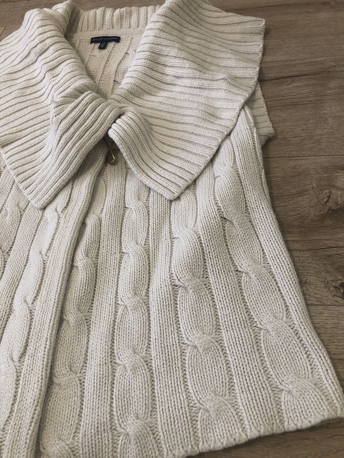 Ralph Lauren × Vintage Ralph Lauren Cardigan Knitted Belted Striped Silk Size L / US 10 / IT 46 - 3 Thumbnail