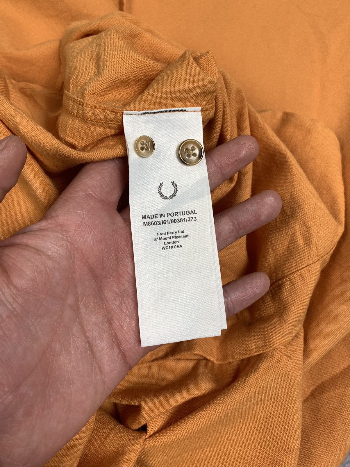 Fred Perry Vintage Fred Perry Orange Button-Up Shirt Short Sleeve 90’s Size US XS / EU 42 / 0 - 7 Thumbnail