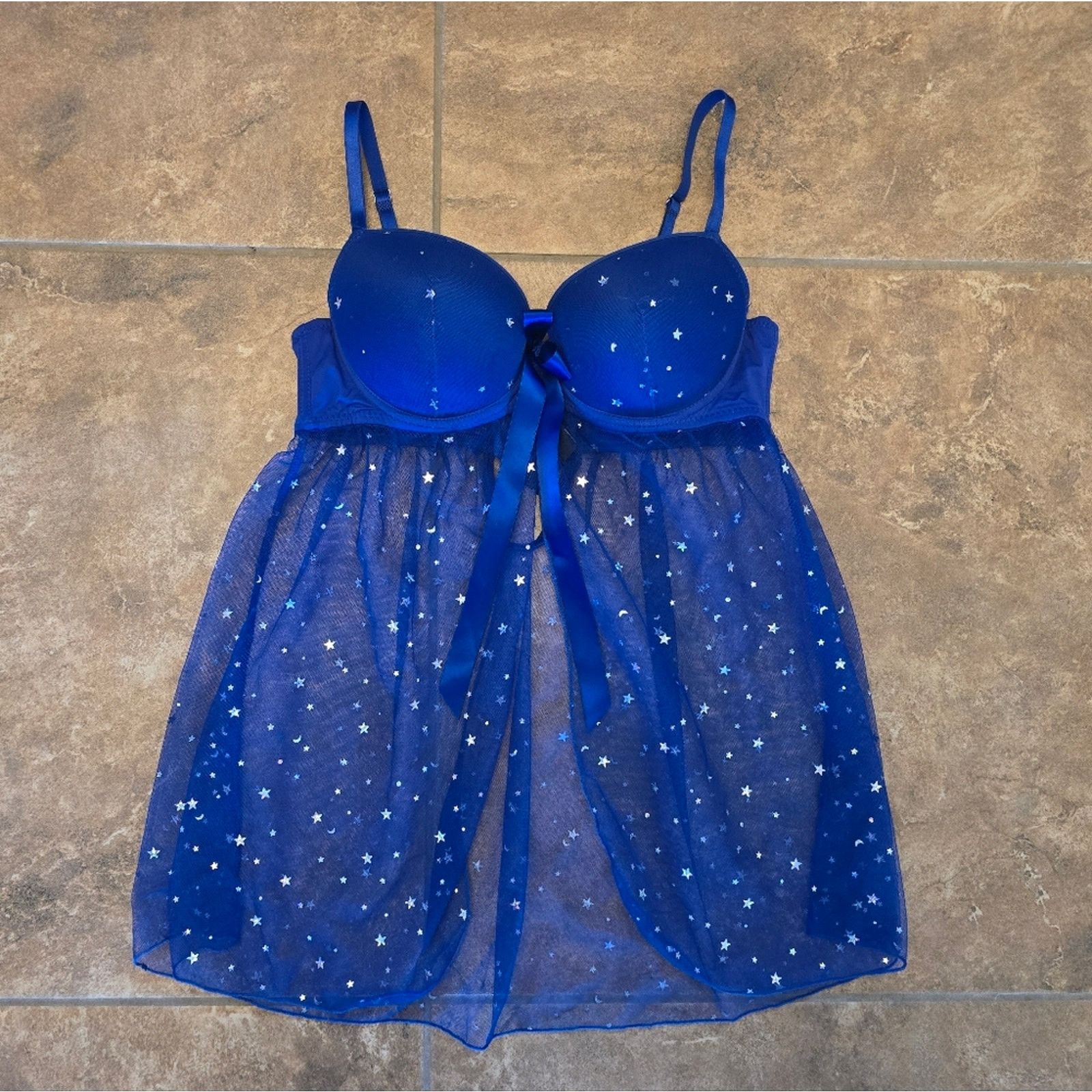 Other Blue Starlight Babydoll Lingerie Nightie Size ONE SIZE - 1 Thumbnail