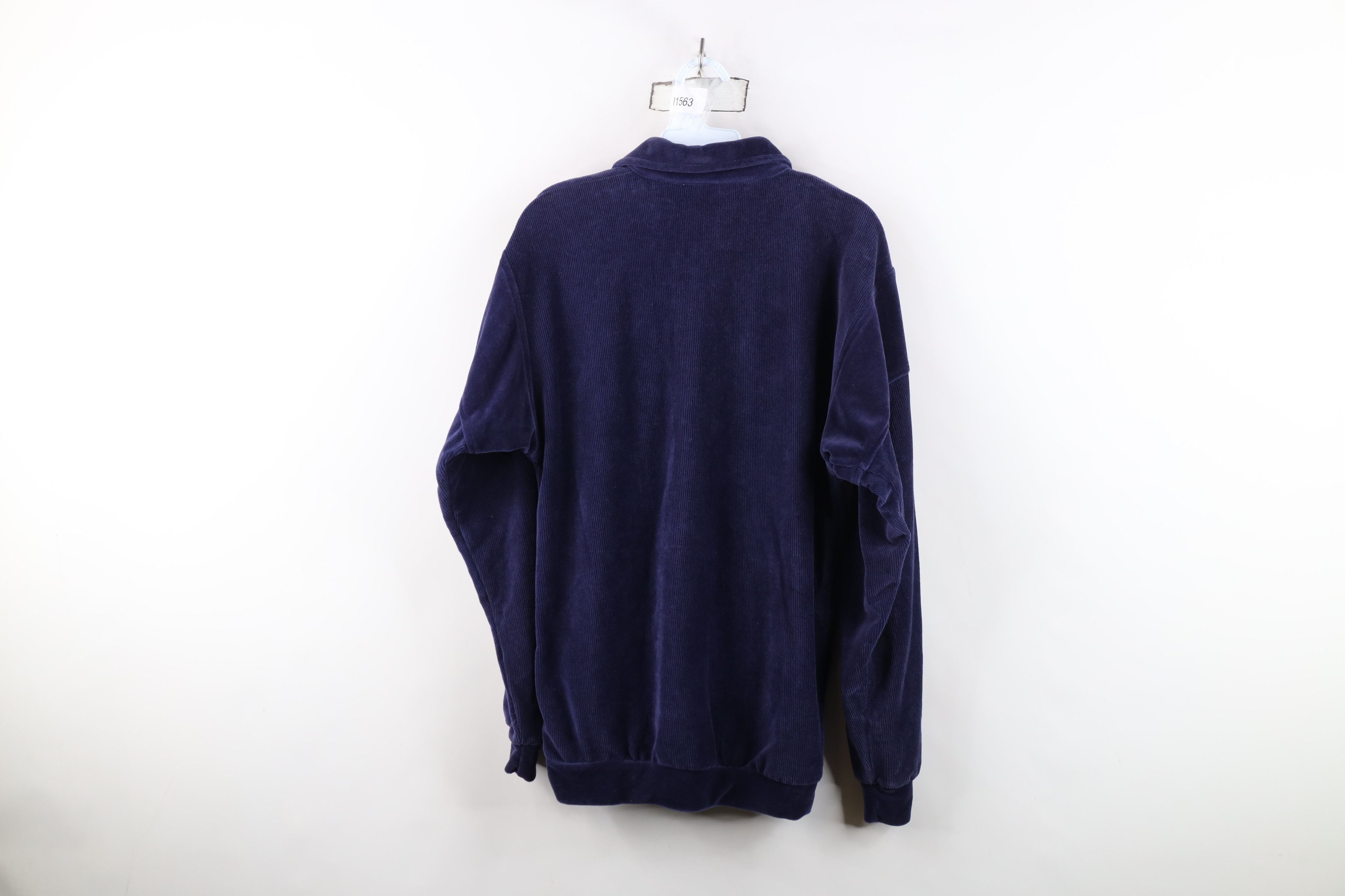 Vintage Vintage 70s Streetwear Velour Collared Pullover Sweater Size US S / EU 44-46 / 1 - 11 Thumbnail